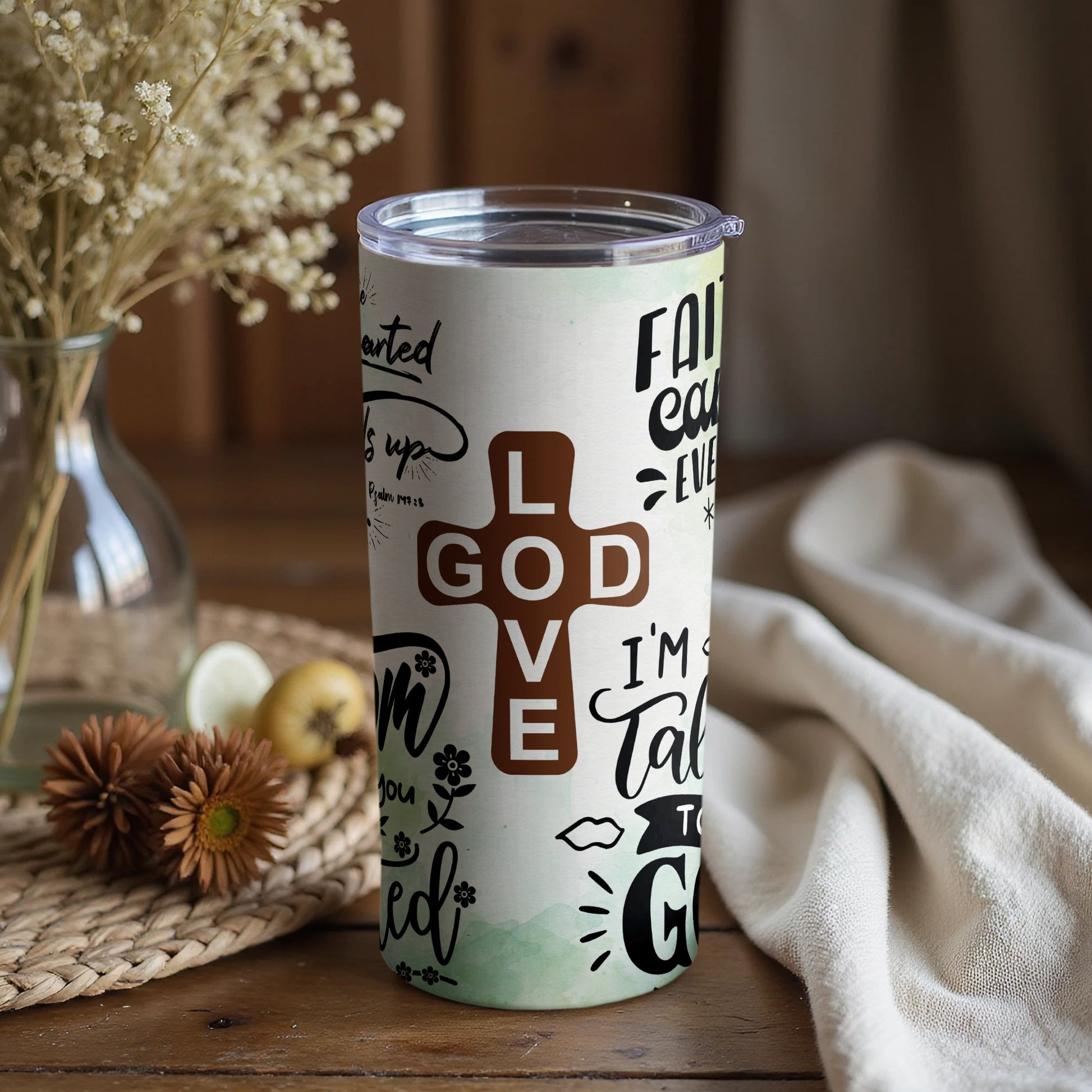 Inspirational Love Faith Motivational Tumbler