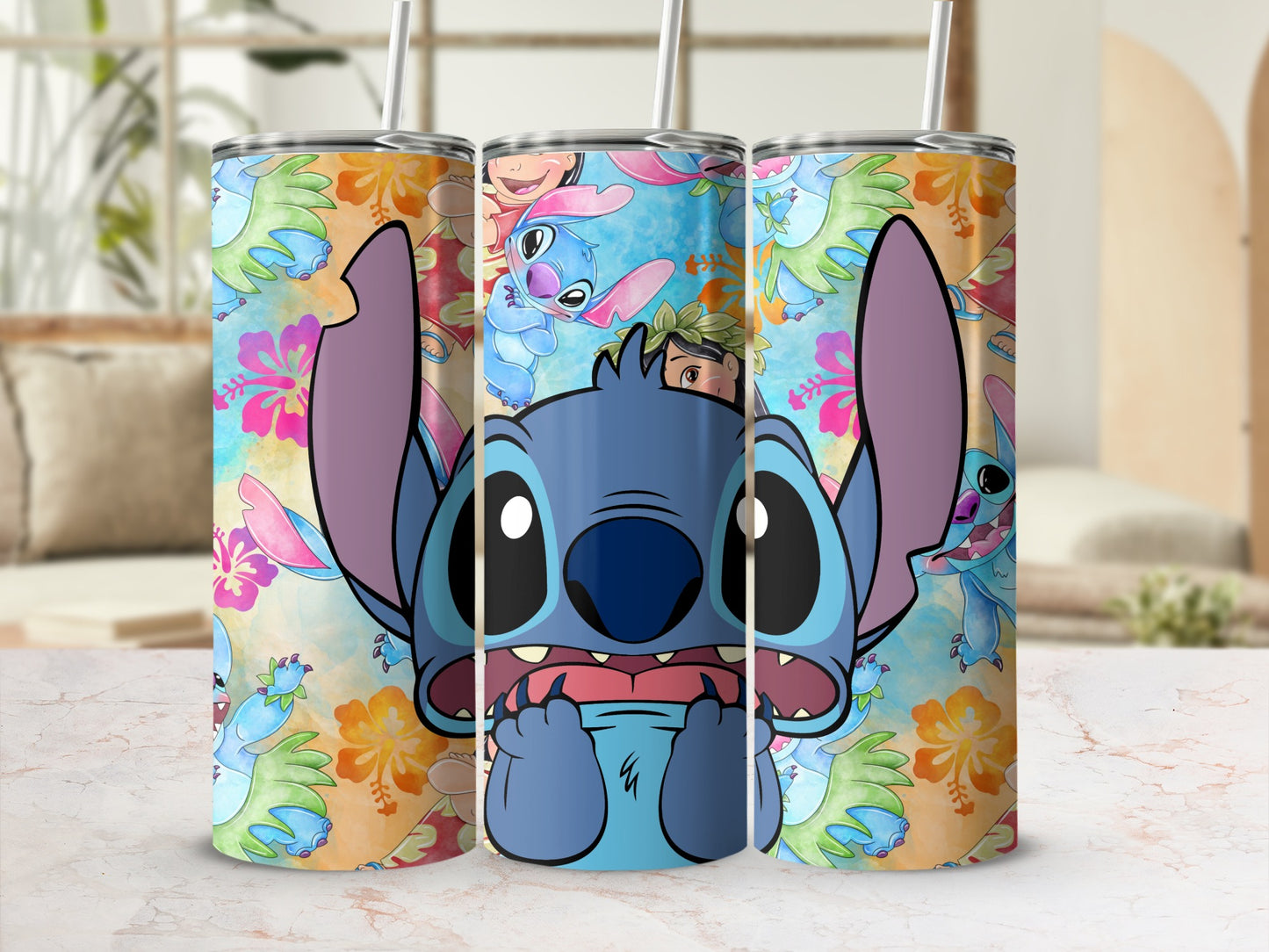 Colorful Tropical Character Design Drinkware