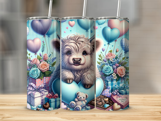Cute Fluffy Calf Heart Balloons Valontine's Day Flowers product type