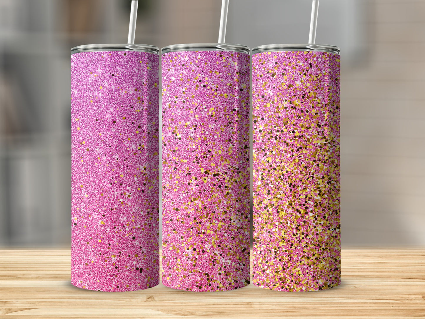 Sparkling Pink Glitter Tall Insulated Drinkware Product