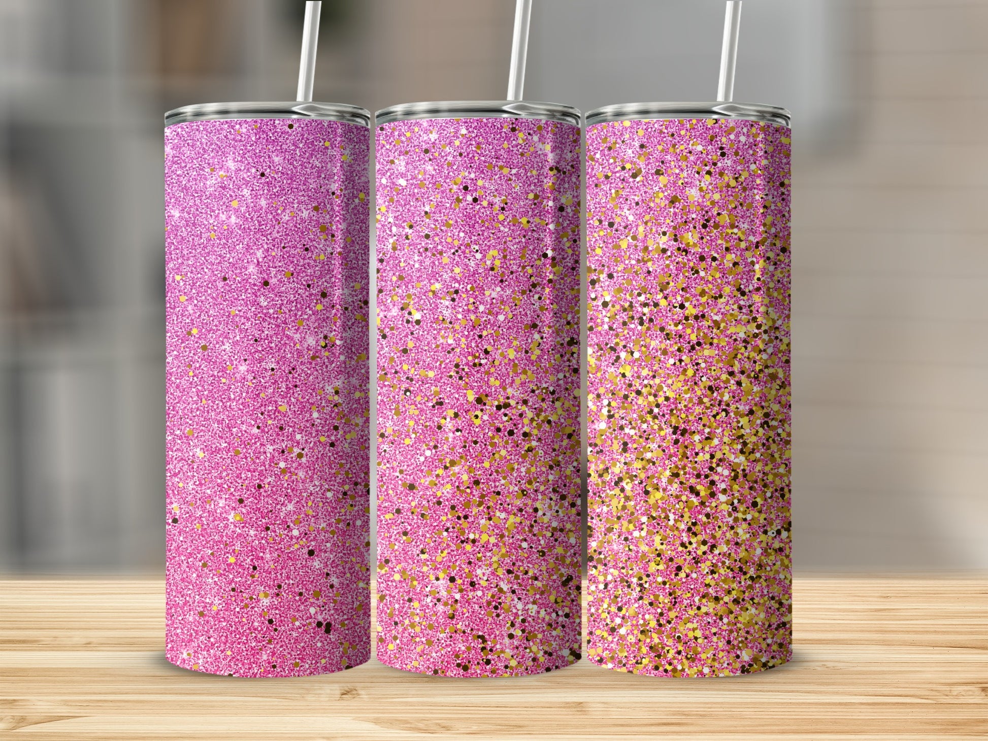 Sparkling Pink Glitter Tall Insulated Drinkware Product