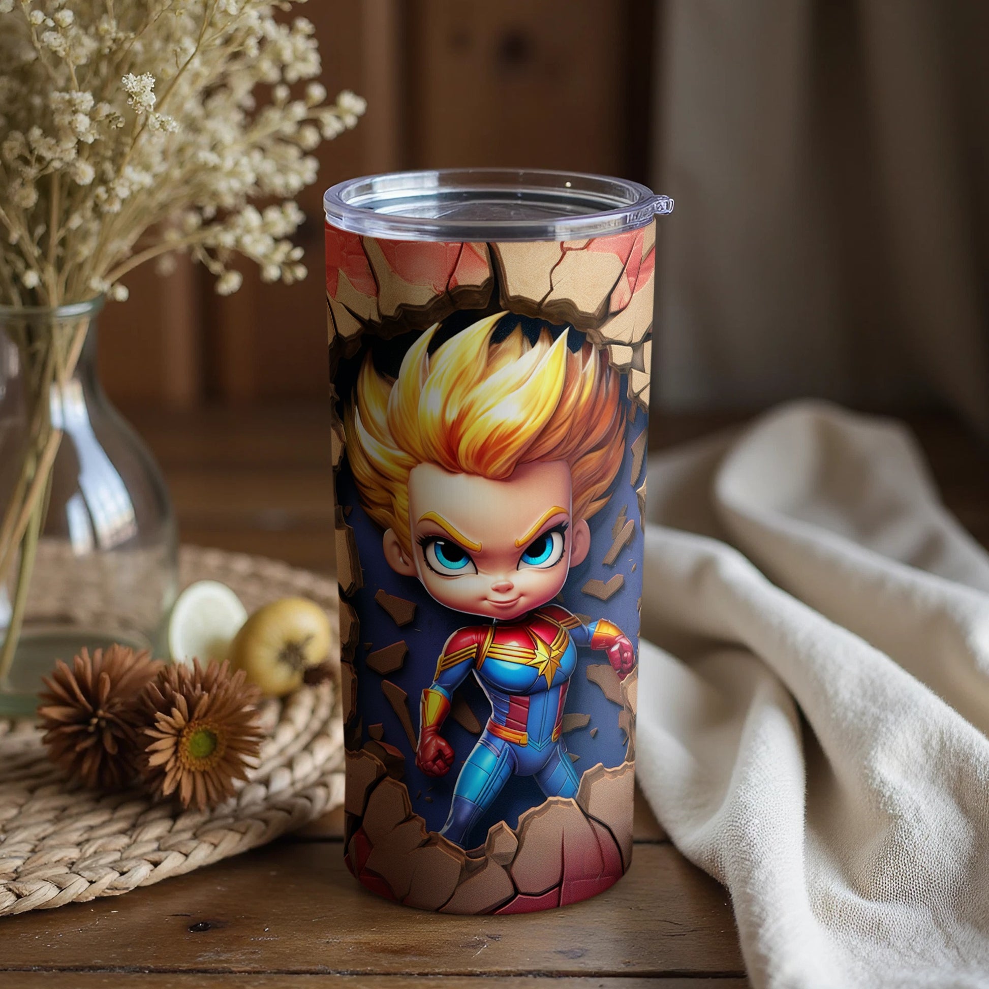 Superhero Character Insulated Tumbler Travel Cup