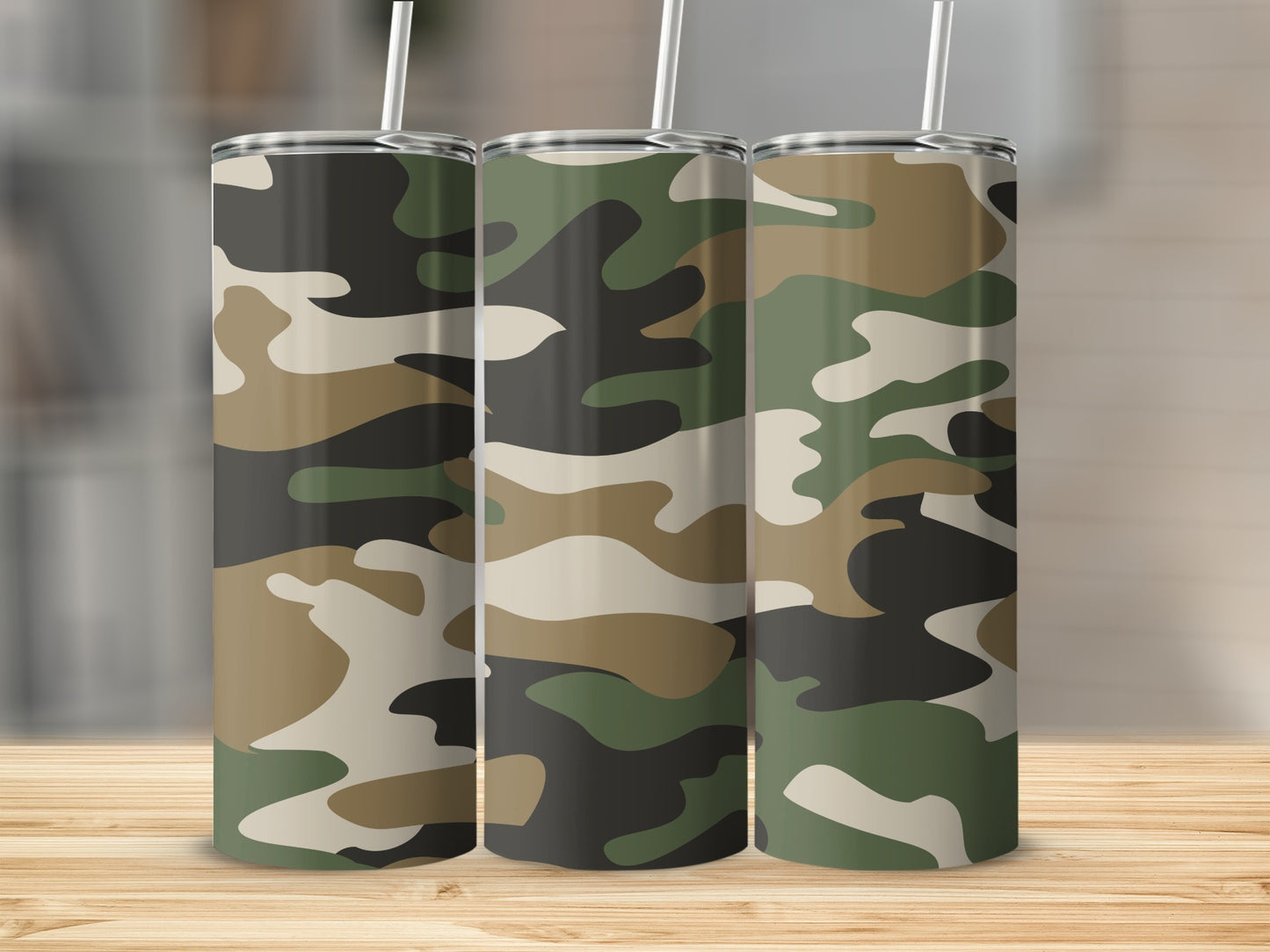 Camouflage Pattern Tumbler Set for Outdoor Adventures
