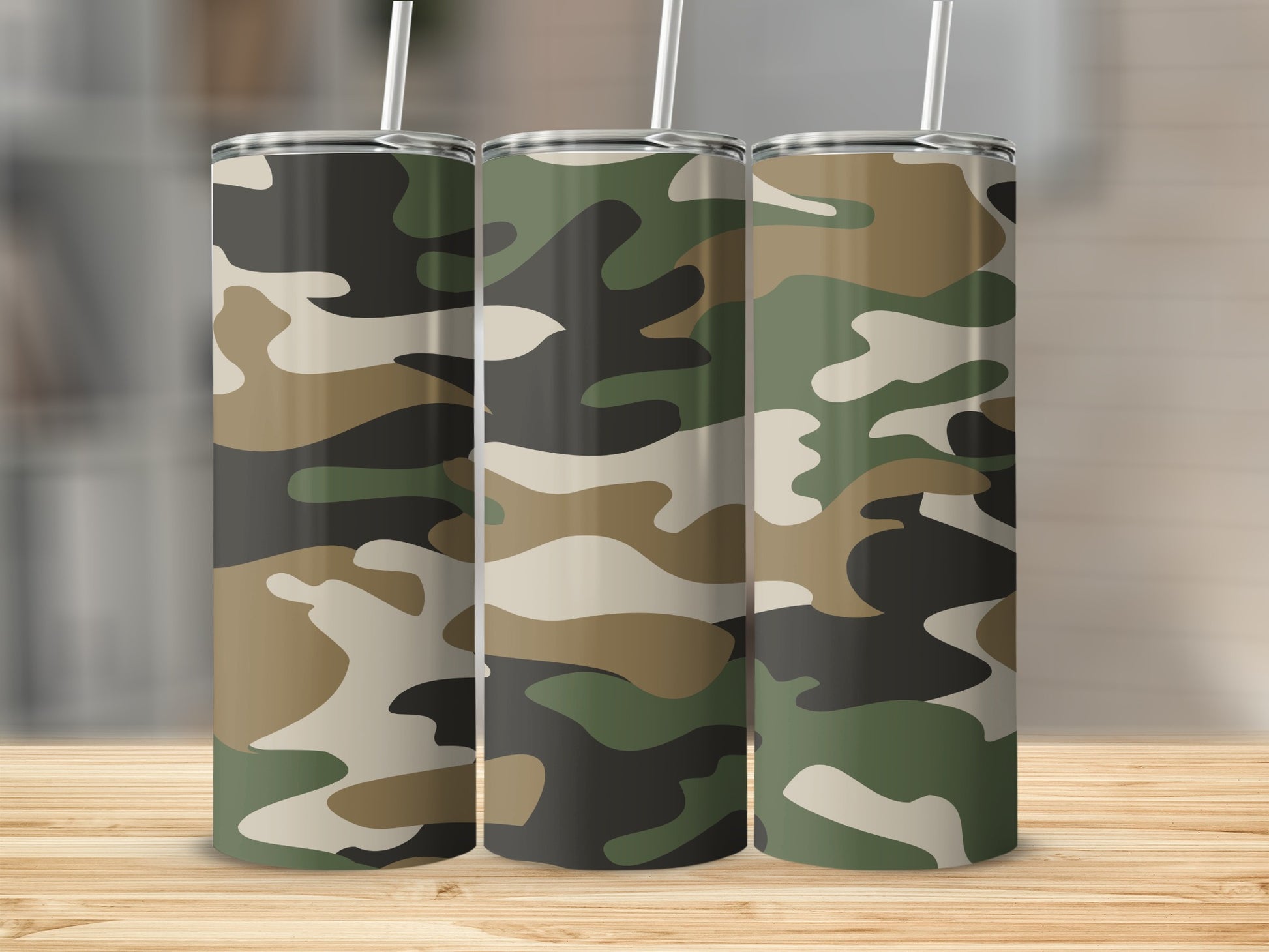 Camouflage Pattern Tumbler Set for Outdoor Adventures