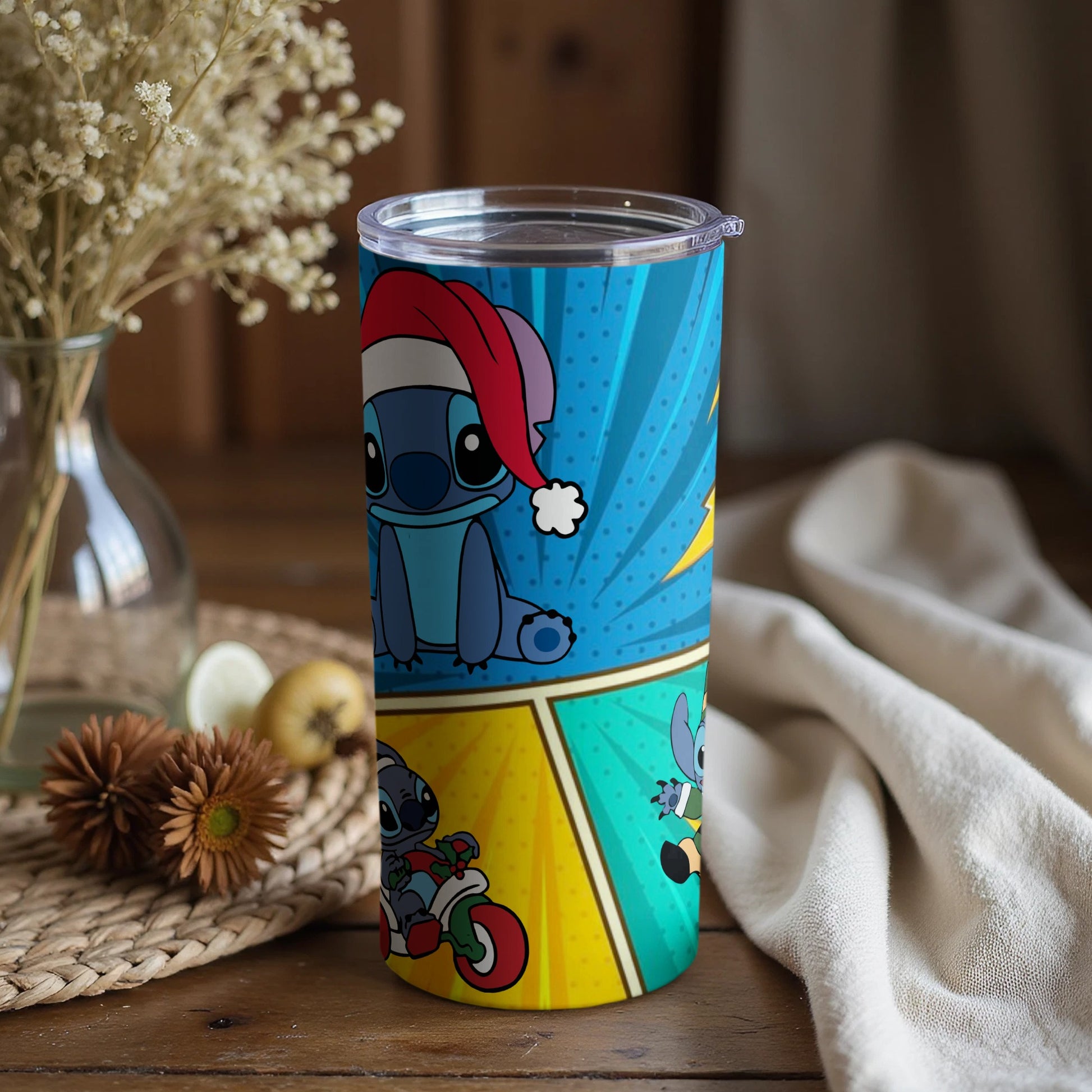 Cute Santa Themed Character Print Tumbler