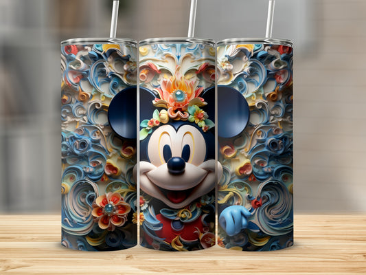 Colorful Disney Mickey Mouse Drink Tumbler Design Artwork
