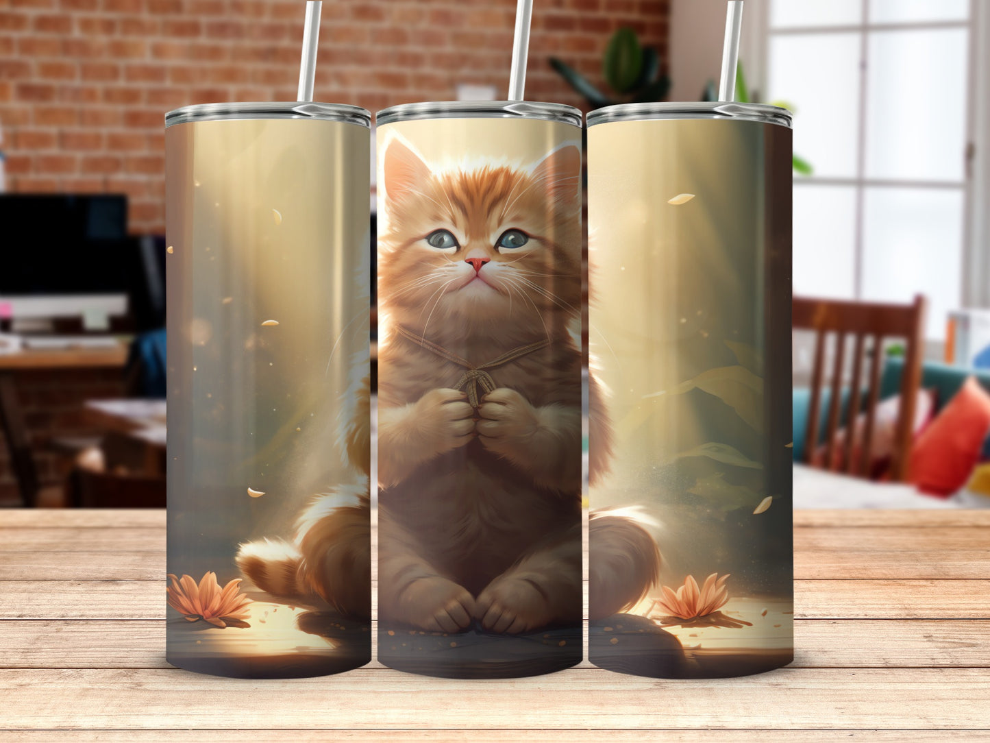 Zen Kitten Meditating Lotus Flower Design product type