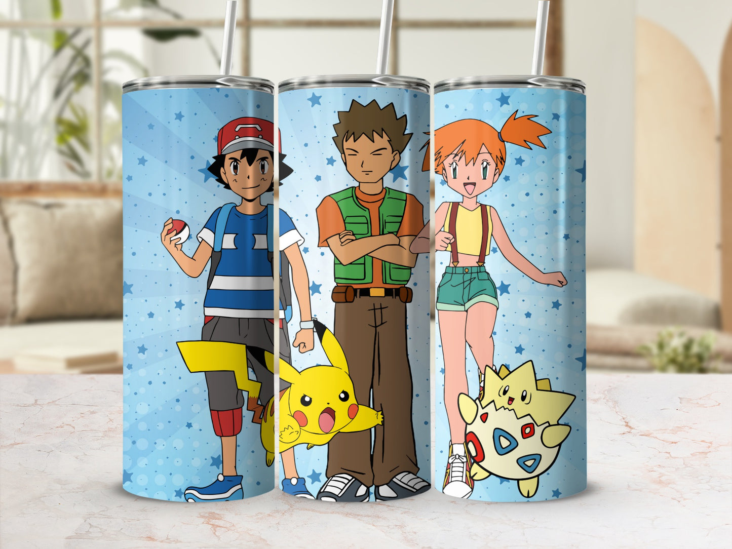 Anime Character Trio Insulated Tumbler for Cartoon Fans