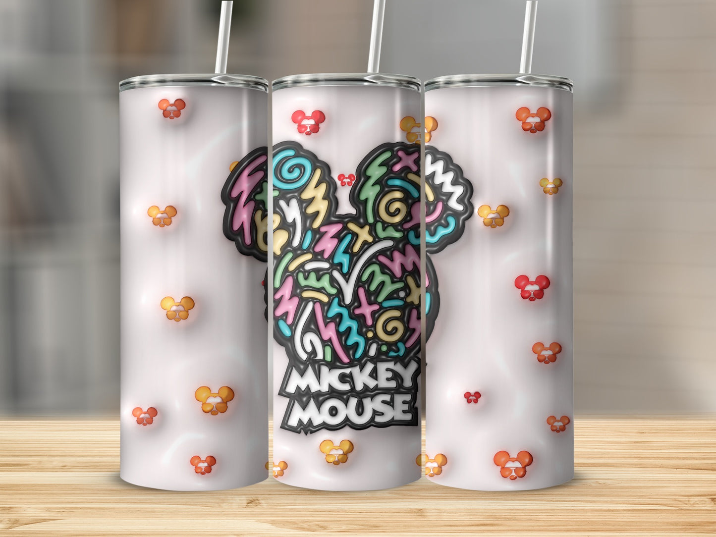 Mickey Mouse Colorful Patterned Insulated Tumbler