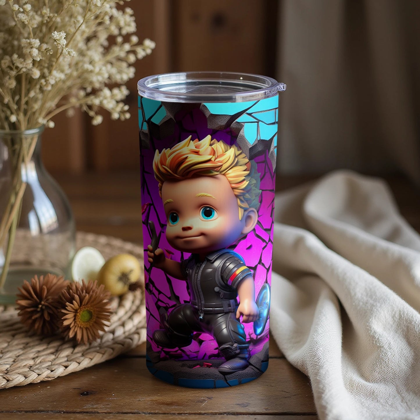 Adorable Baby Character Insulated Tumbler Cup
