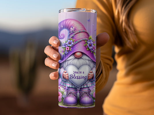 Adorable Gnome You're a Blessing Tumbler Product