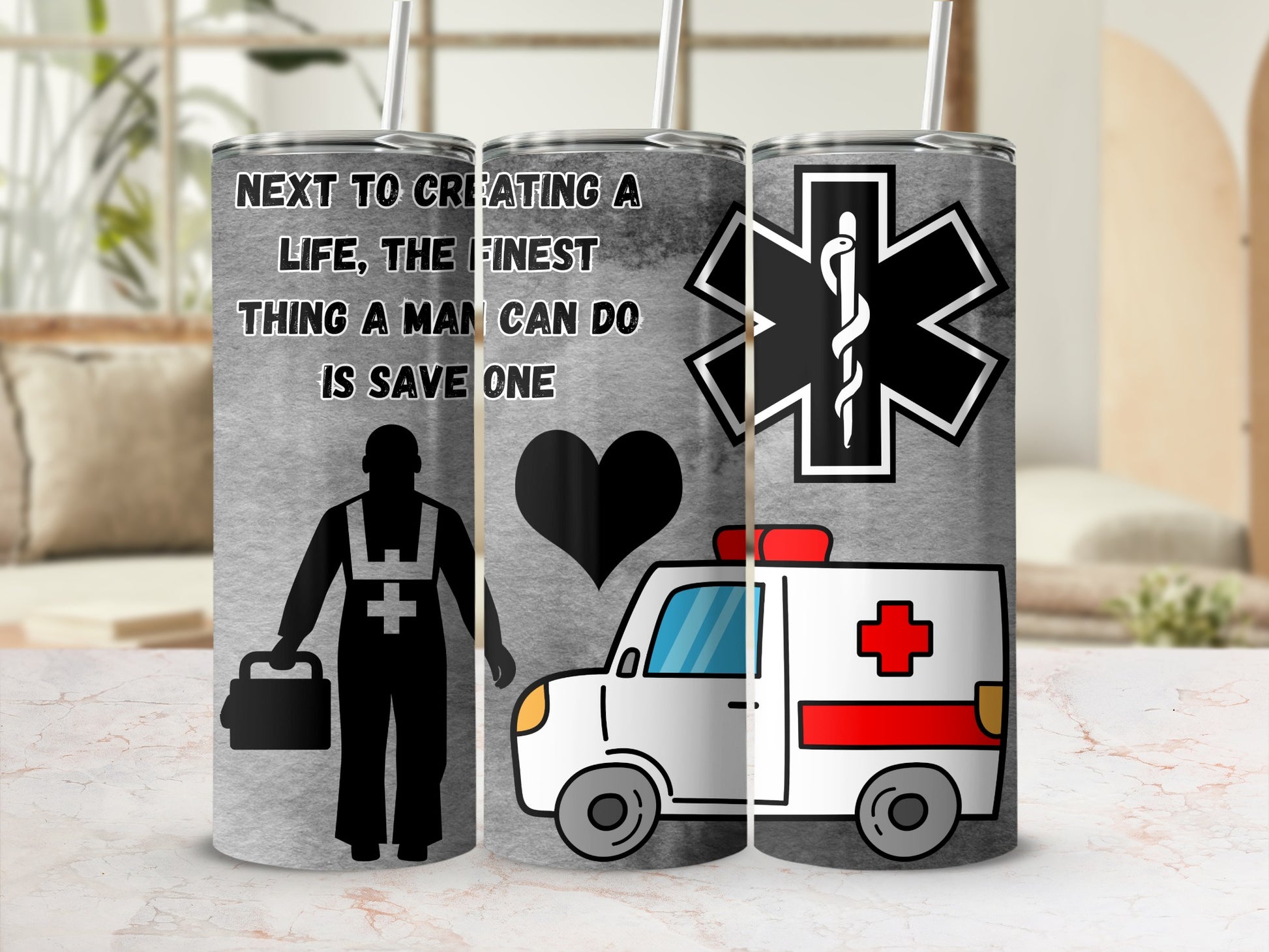 Inspiring Emergency Services Graphic Design Tumbler