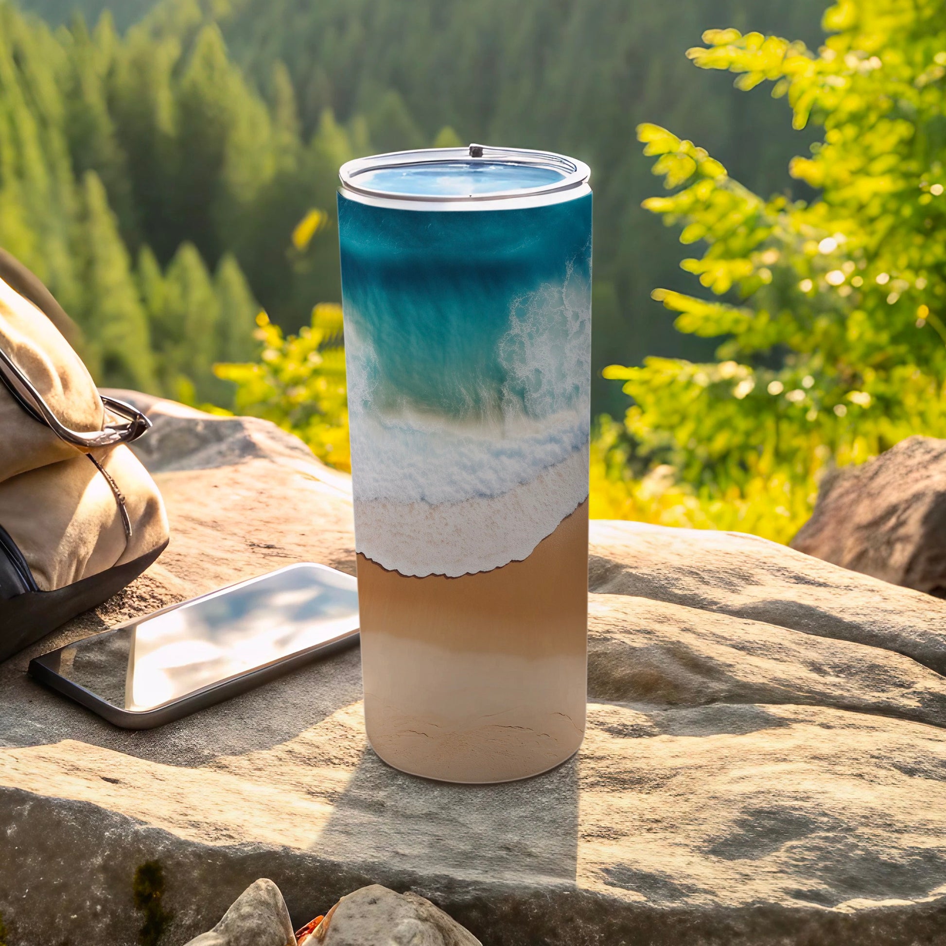 Ocean Waves Beach Sand Tumbler Design product type
Tumbler, Drinkware, Water bottle, Insulated, Travel mug, Ocean design, Beach scene, Wave pattern, Sand art, Coastal vibe, Summer drinkware, Tropical style, Outdoor gear, Nature inspired, Drink container, Reusable cup, Aesthetic tumbler, Unique design, Gift idea, Adventure essential