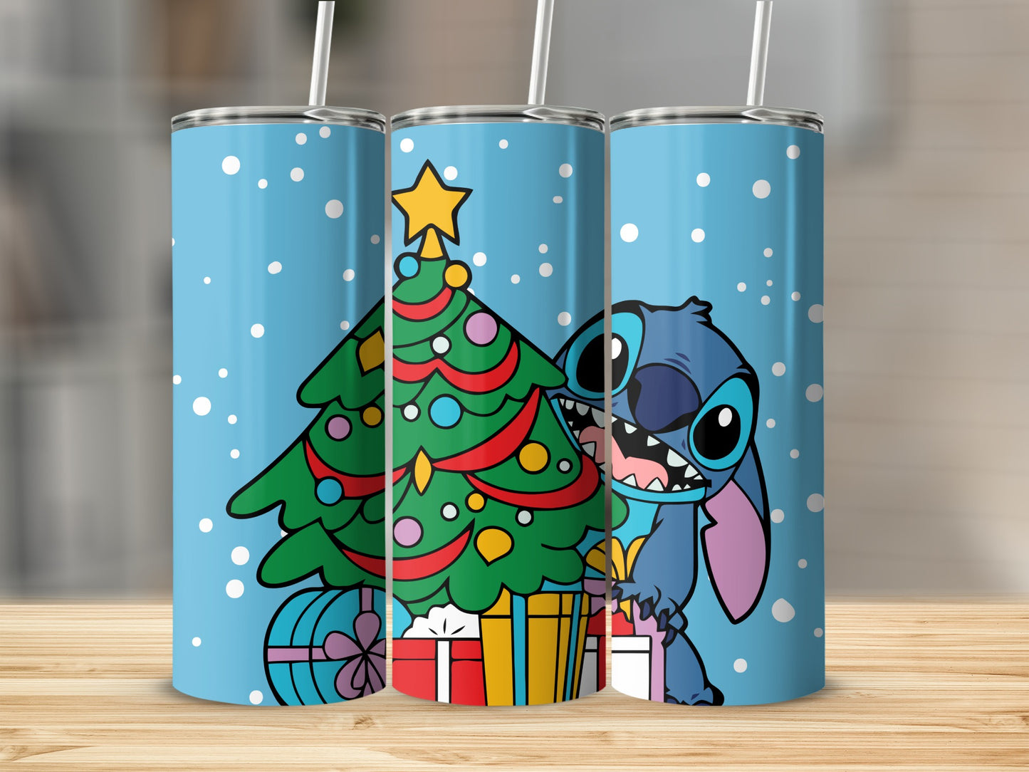 Holiday Christmas Tree and Character Tumbler