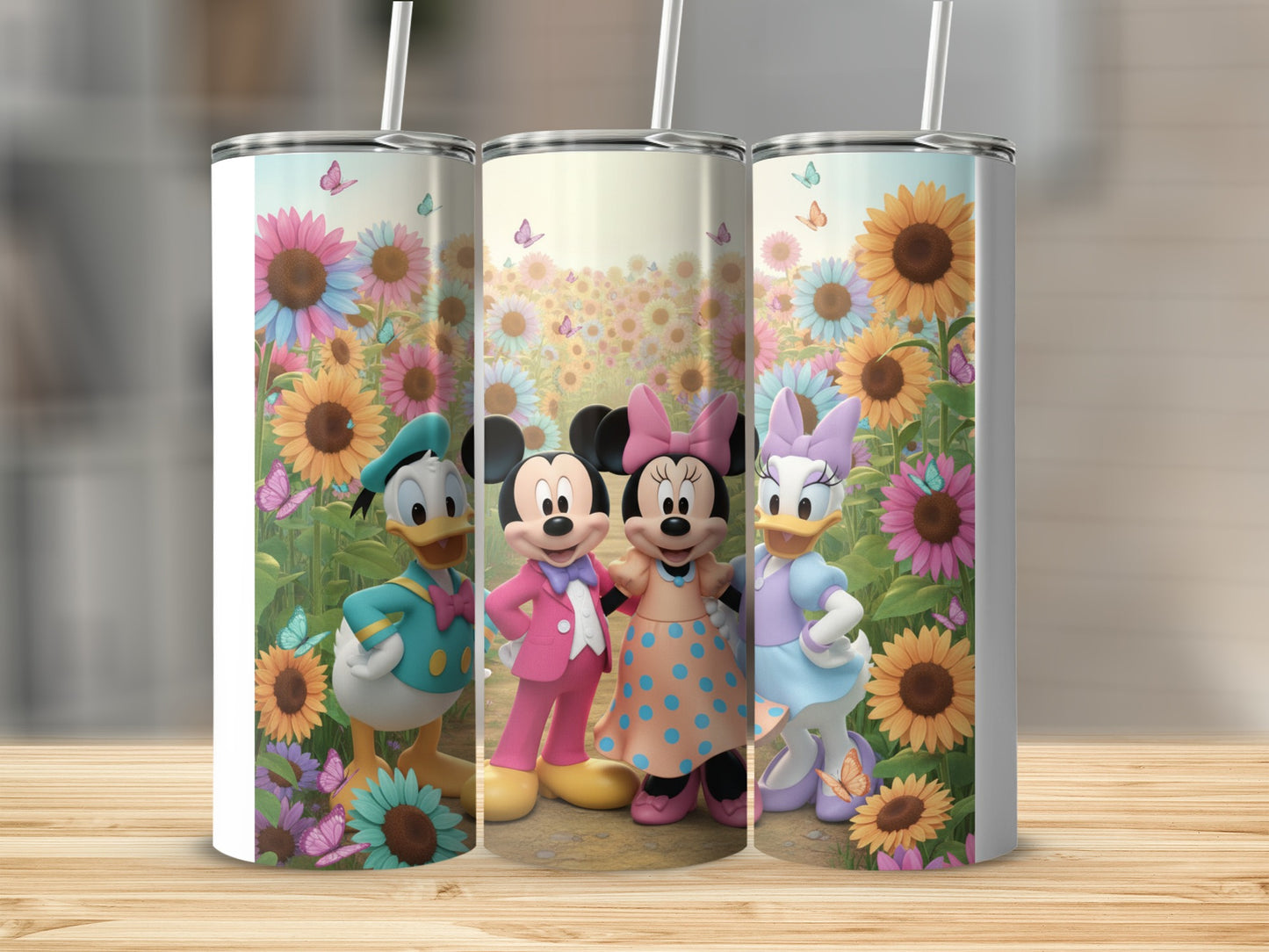 Colorful Cartoon Characters and Flowers Themed Product