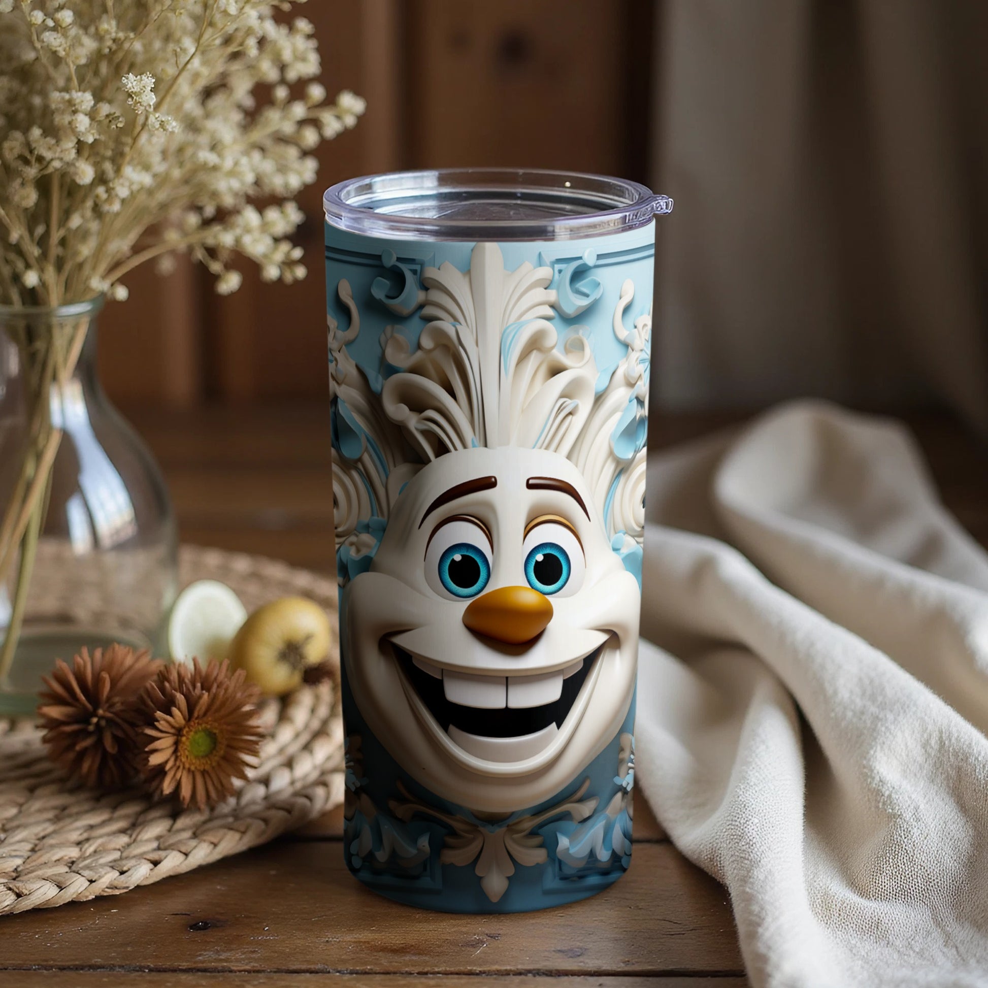 Adorable Smiling Character Insulated Drinkware Cup