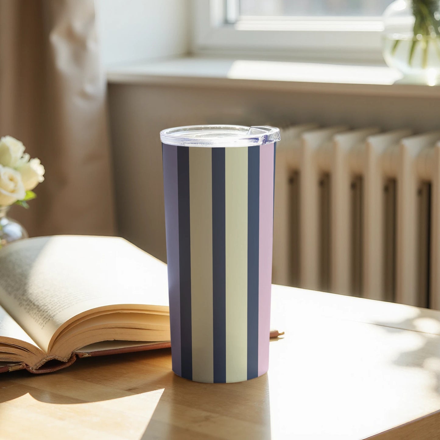 Iridescent Striped Tumbler Adds Flair to Your Beverage