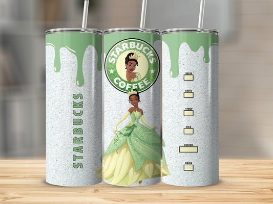 Princess Tiana Starbucks Coffee Design Tumbler Cup