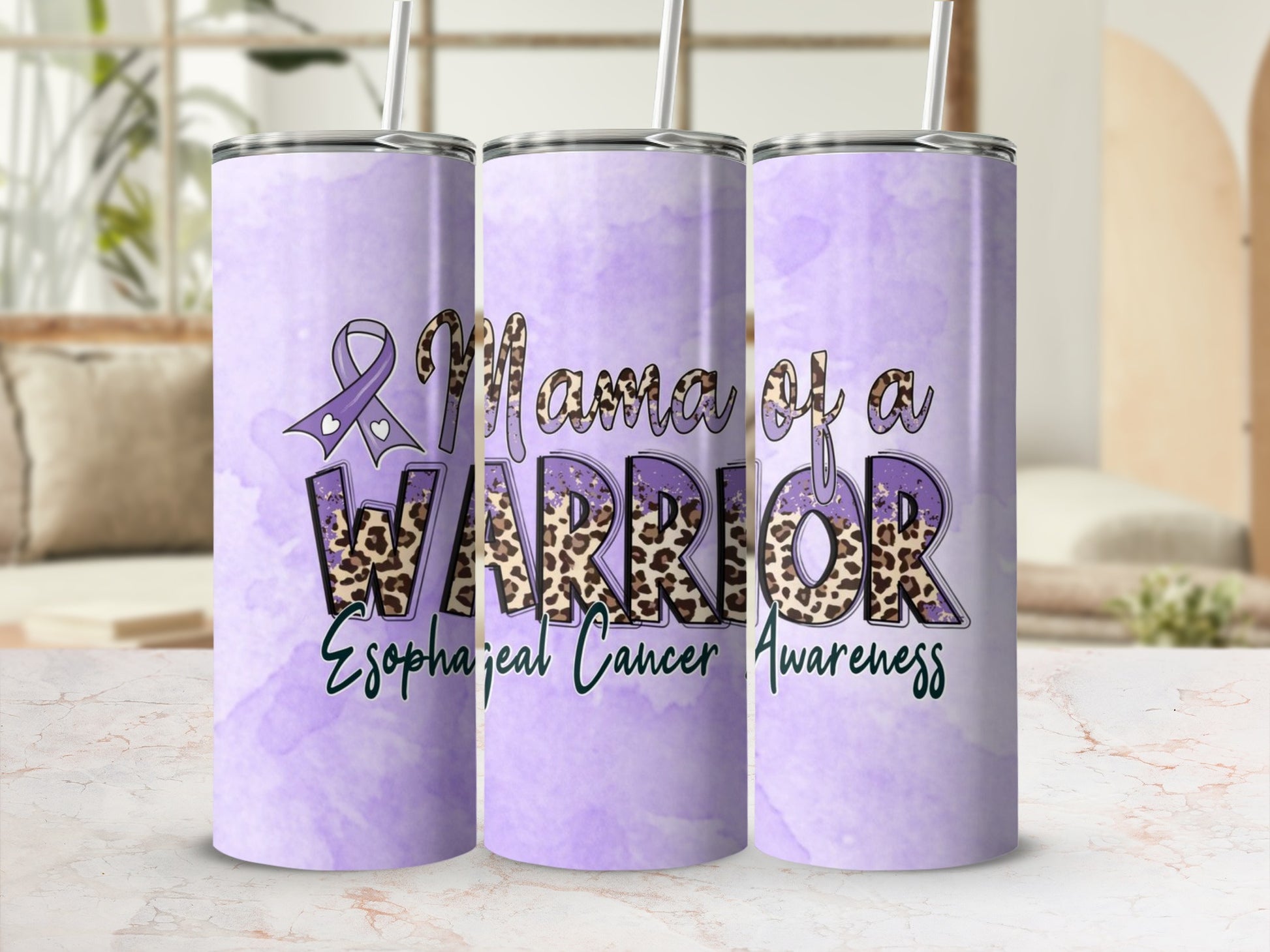Mama of a Warrior Esophageal Cancer Awareness tumbler