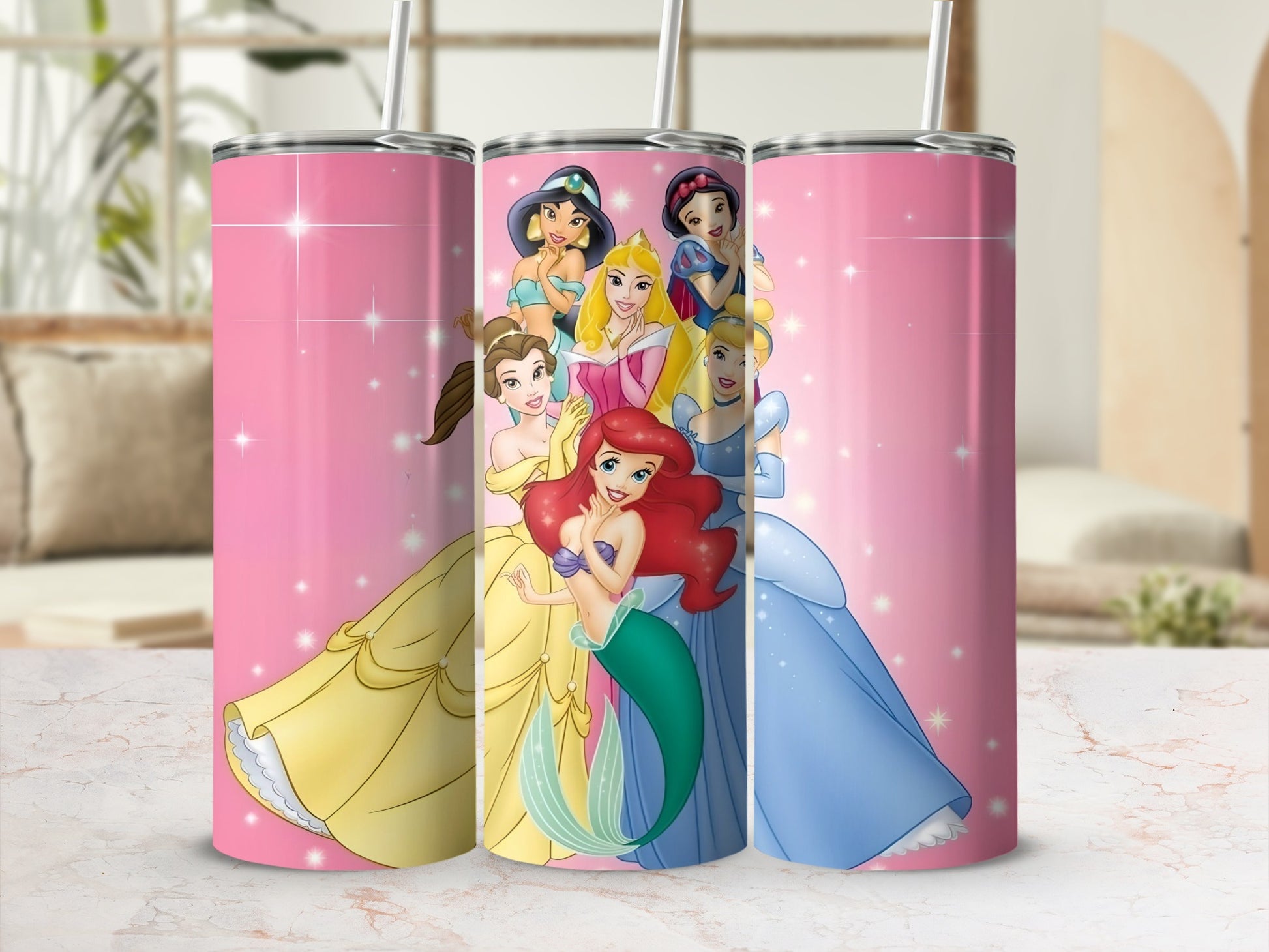 Disney Princesses Pink Tumbler Cup for Kids Drinkware