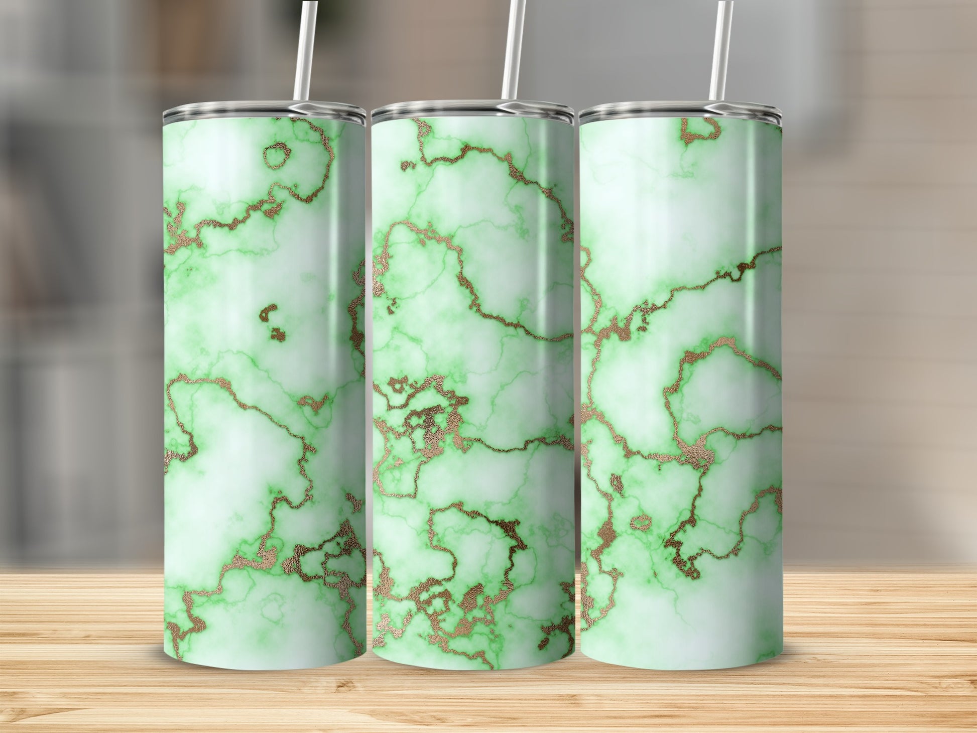 Light Green Gold Marble Pattern Tumbler product type