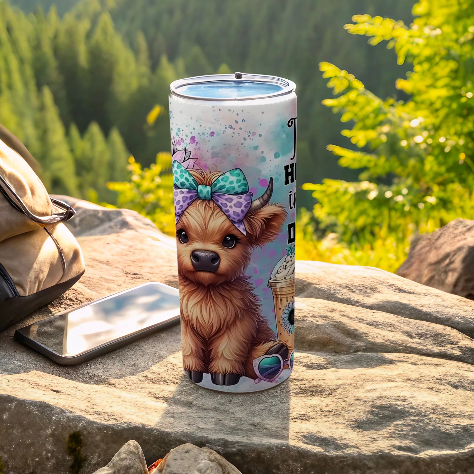 Cute Yorkie Dog Art Tumbler for Outdoor Adventures
