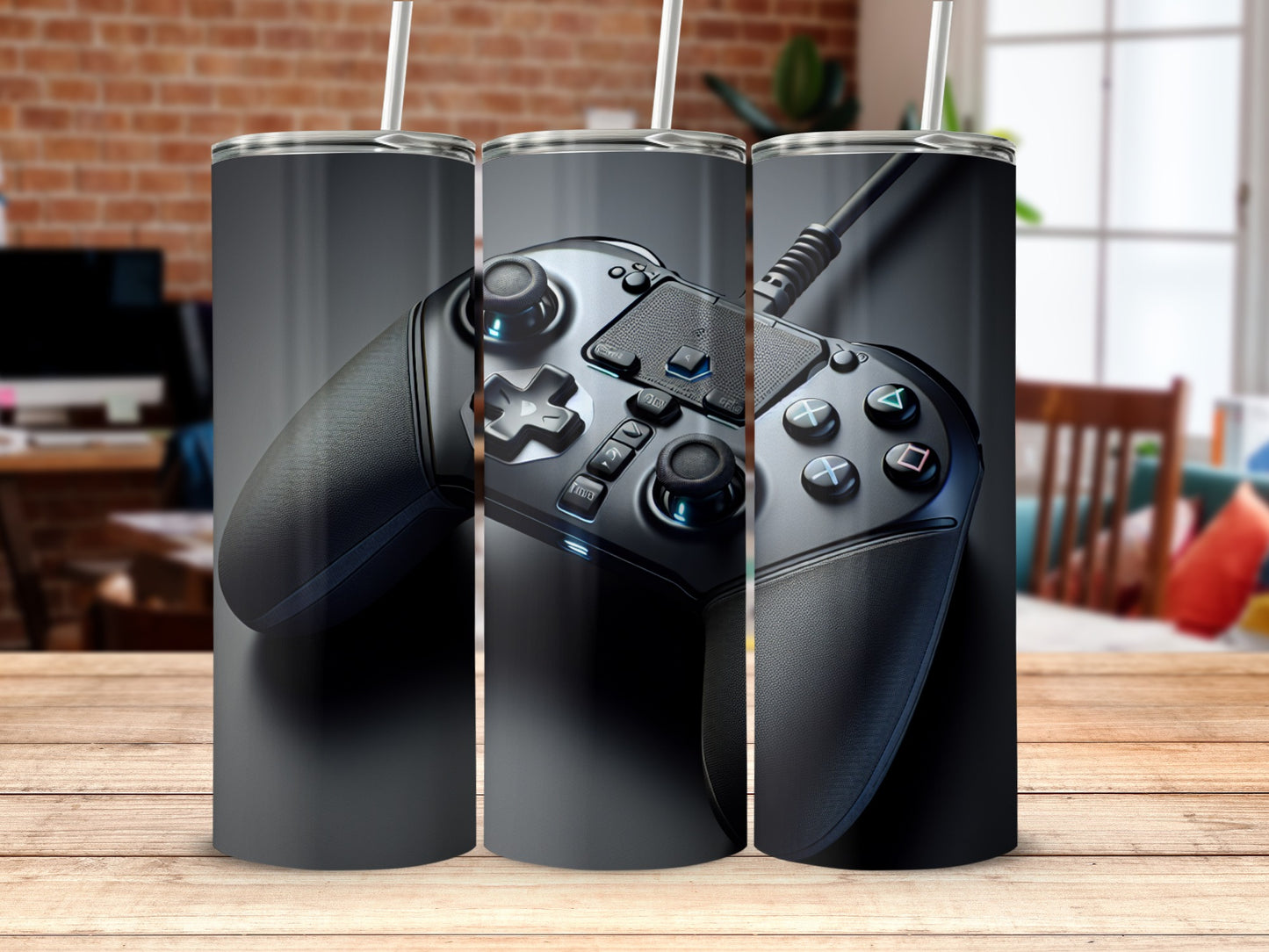 Premium Gaming Controller Themed Tumblers Set
