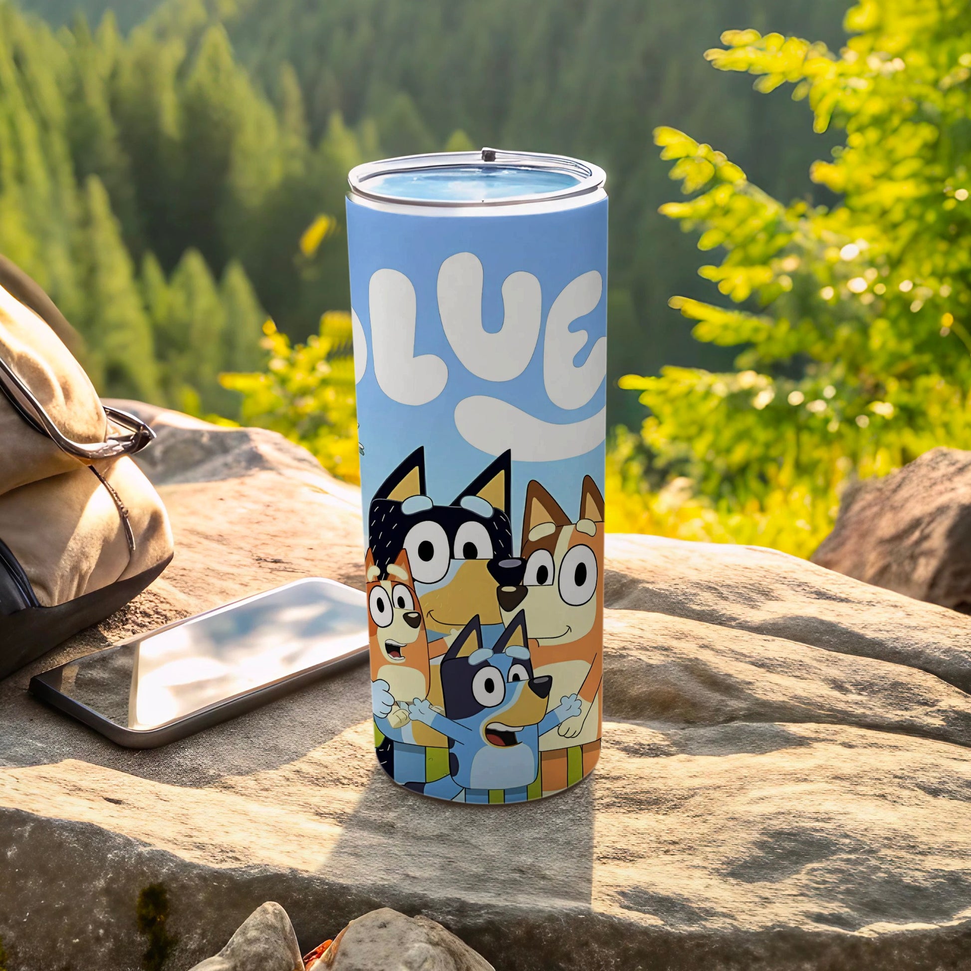 Bluey Insulated Tumbler with Lid for Kids and Adults