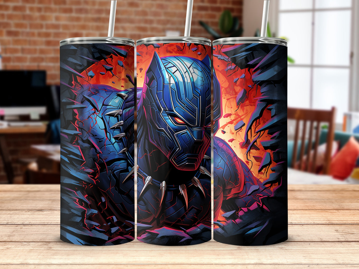 Vibrant Superhero Art Insulated Tumbler for Fans