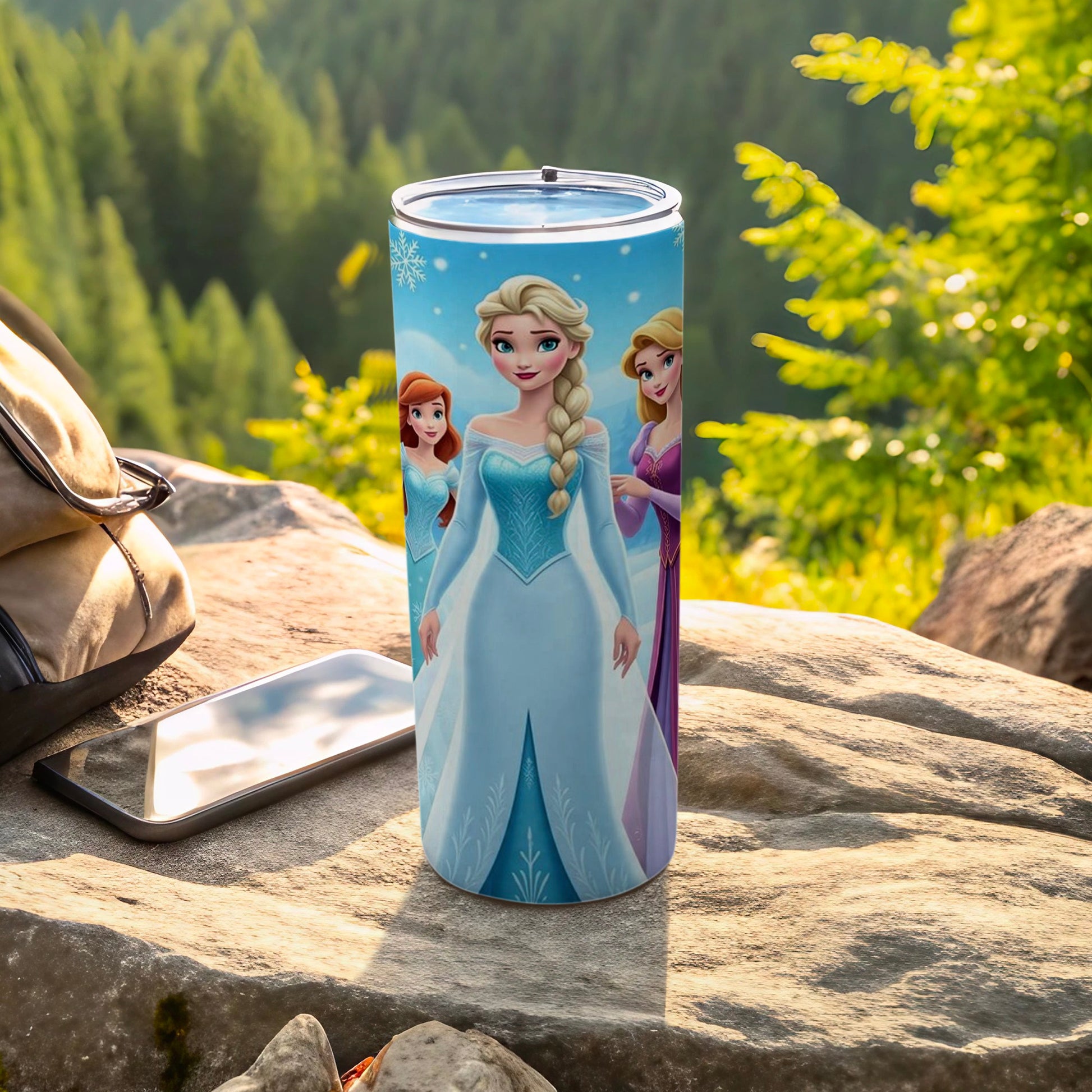 Frozen Inspired Character Tumbler with Lid and Straw