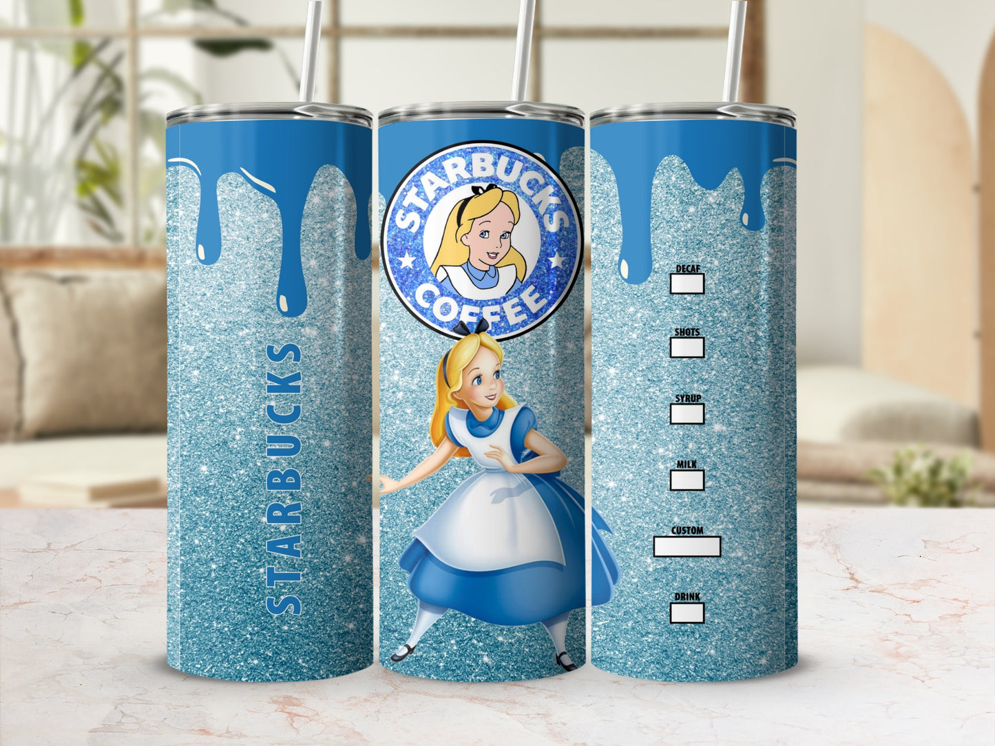 Alice in Wonderland Custom Starbucks Tumbler Cup