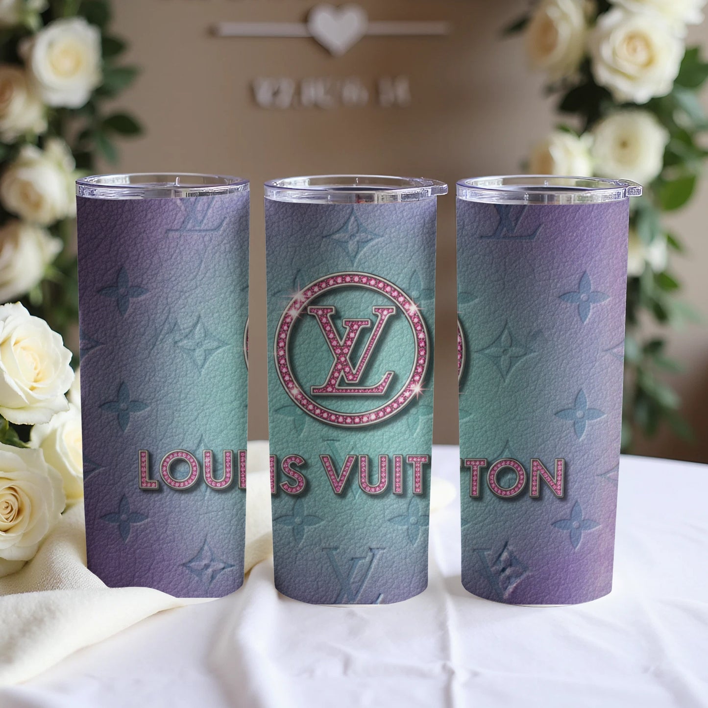 Stylish Louis Vuitton Gradient Pattern Insulated Tumbler