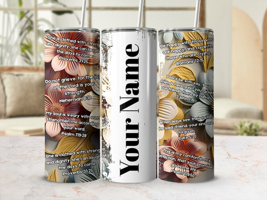 Inspirational Bible Verses Custom Name Tumbler Product