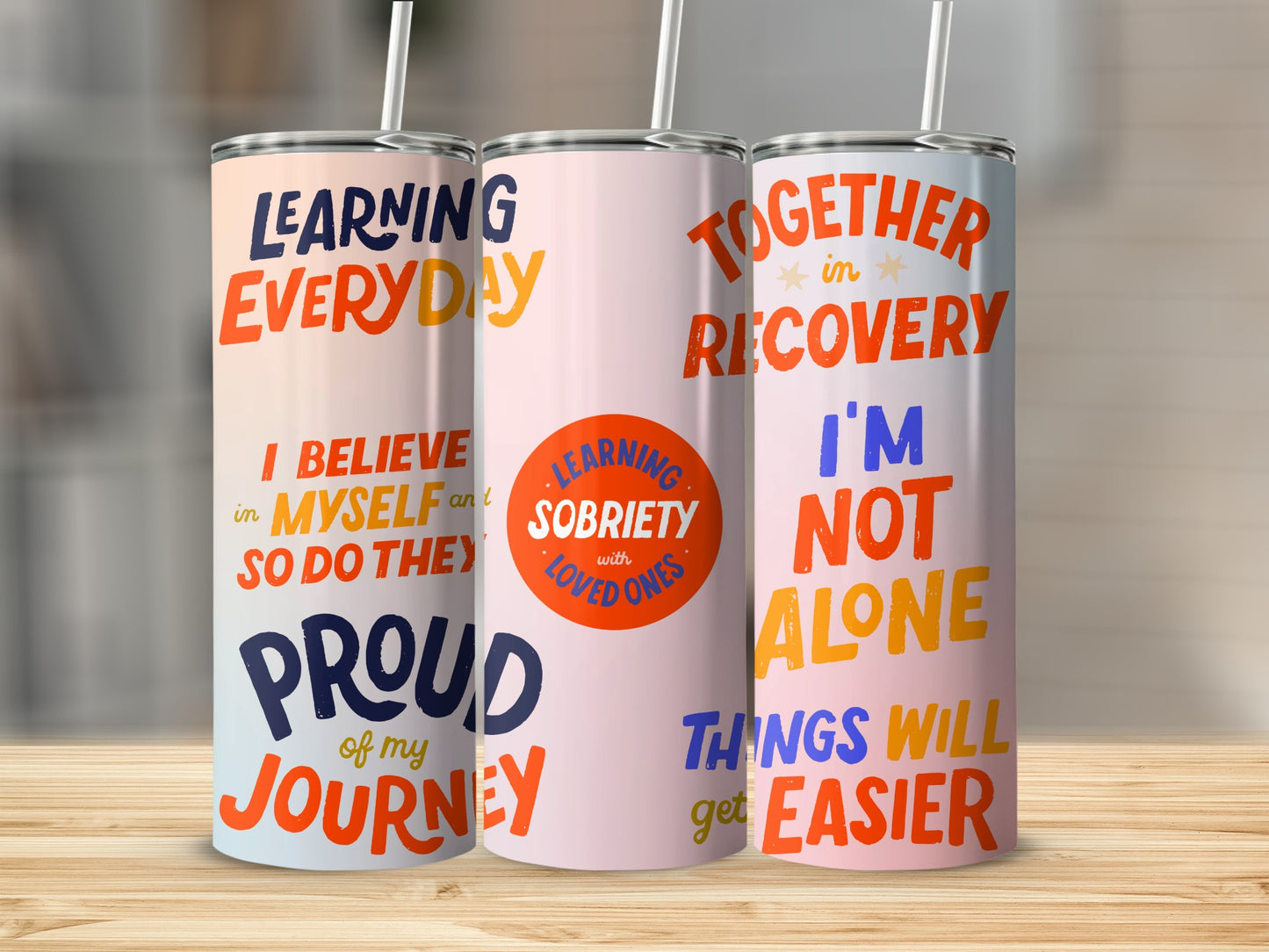 Inspirational Learning and Recovery Tumbler Product