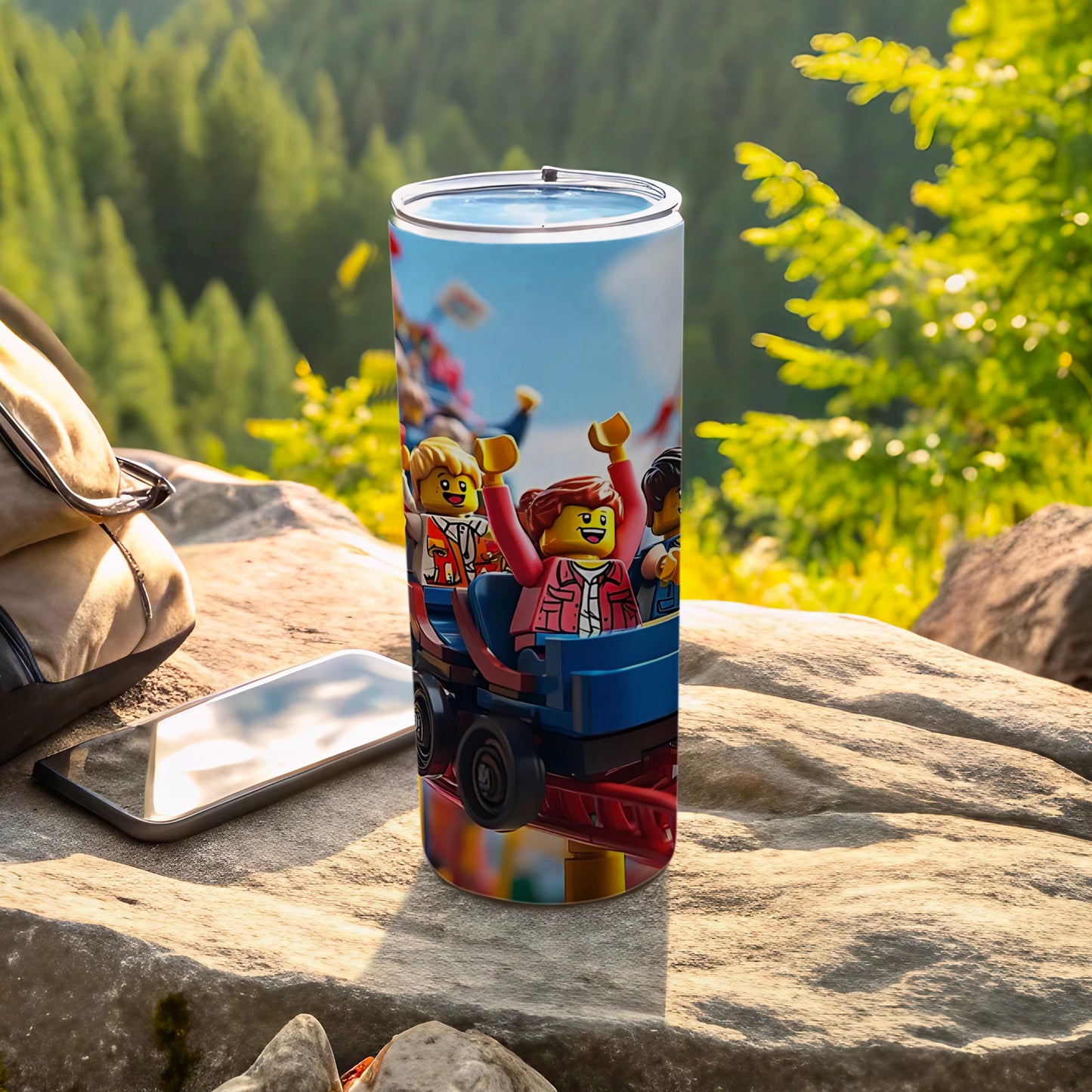 Fun Roller Coaster Toy Figure Travel Tumbler Cup