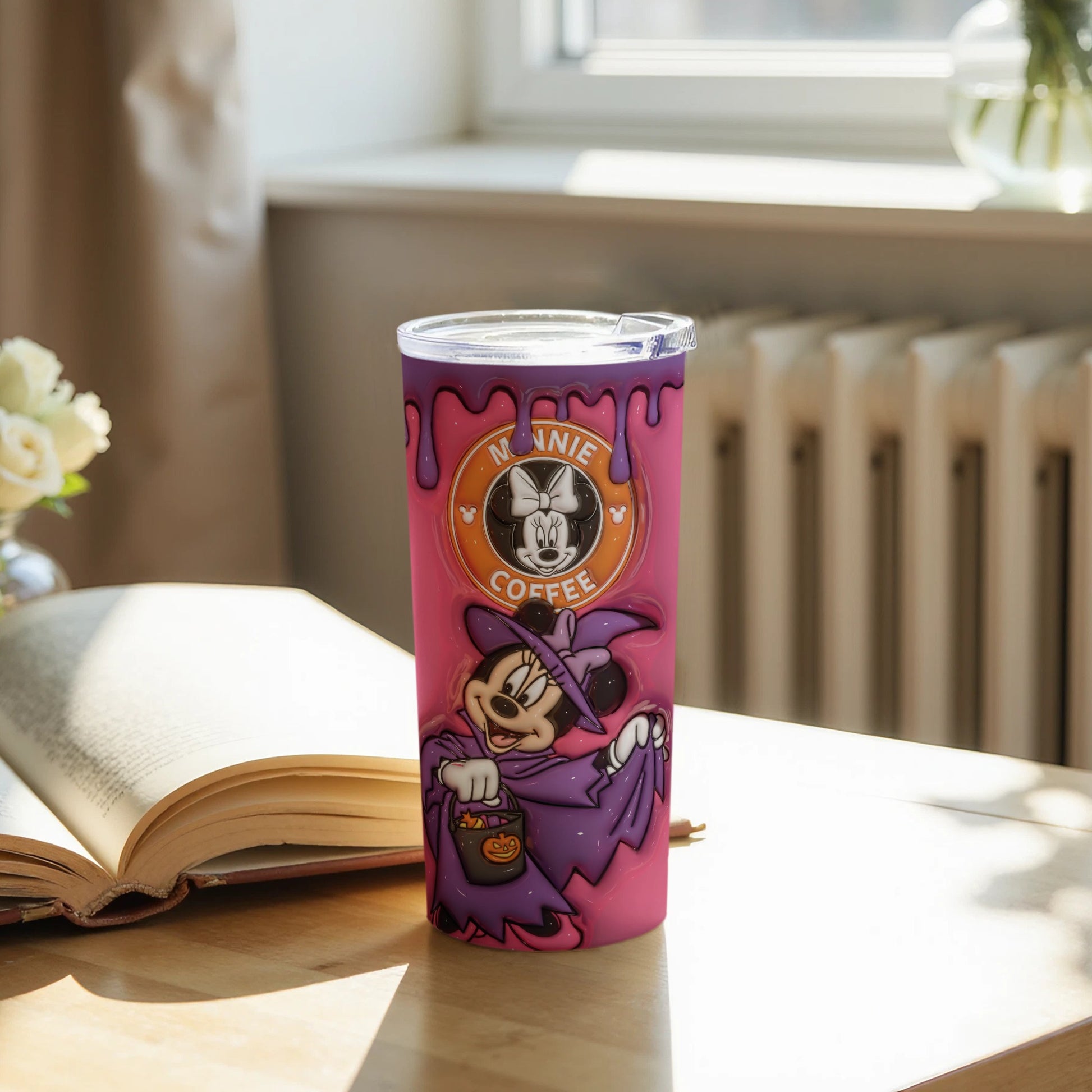 Minnie Coffee Purple and Pink Gradient Tumbler