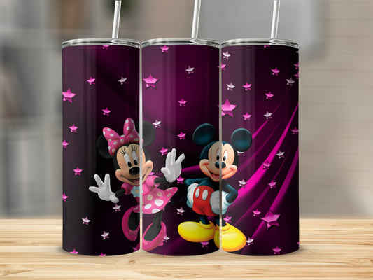 Minnie and Mickey Star Pattern Tumbler for Fans