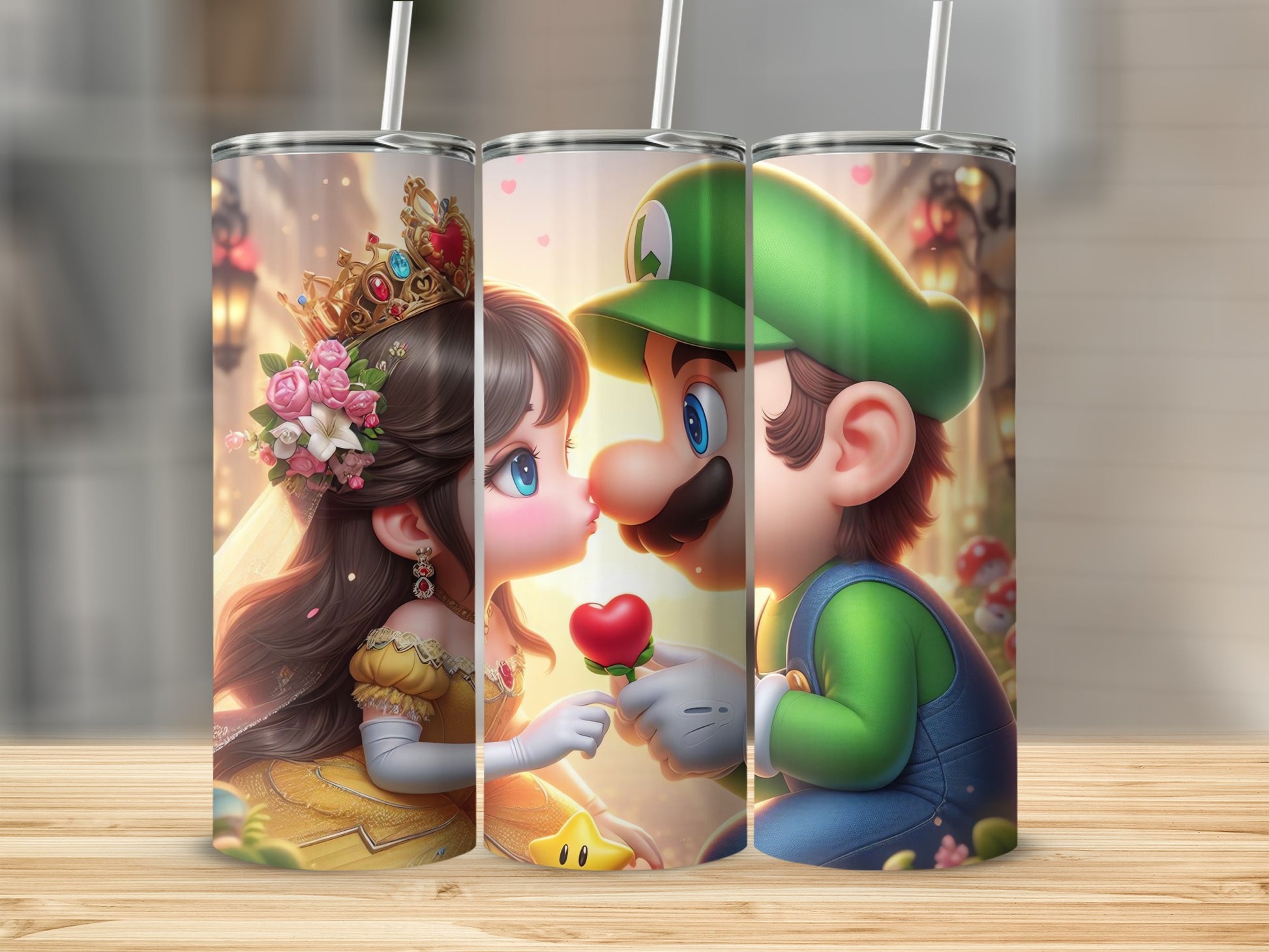 Princess and Hero Romantic Moment Insulated Tumbler