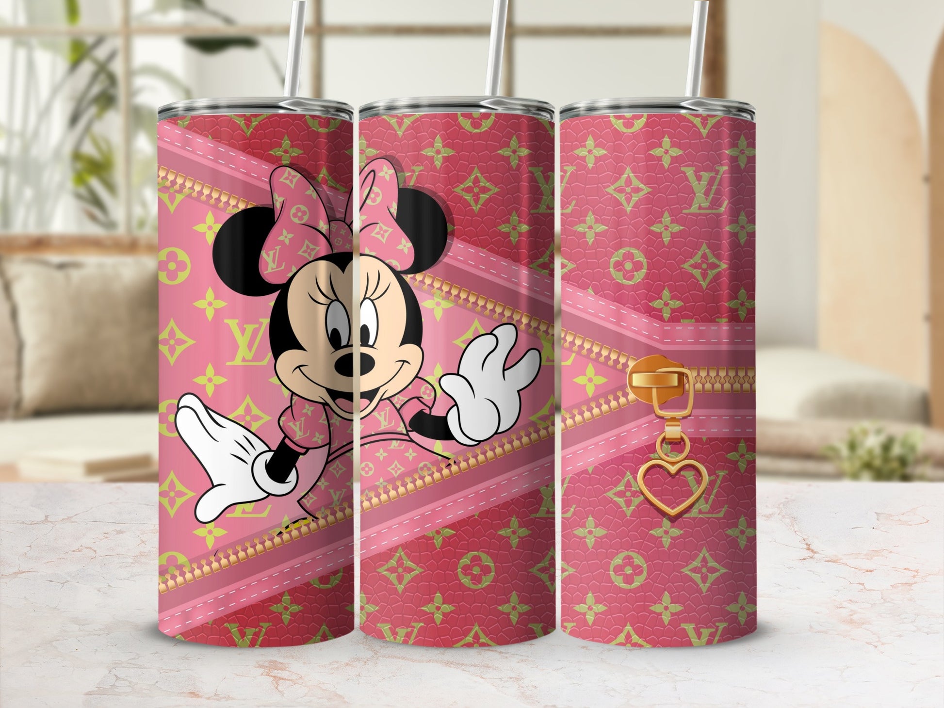 Cute Minnie Mouse Designer Style Pink Tumbler