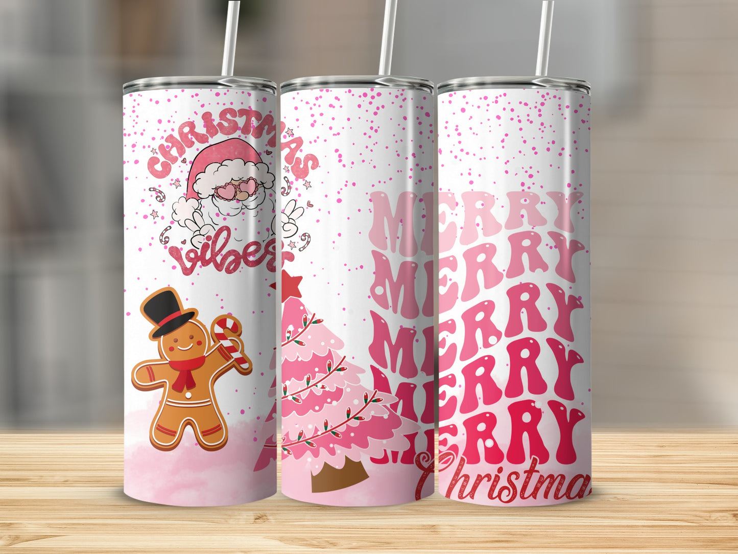 Christmas Vibes Merry Christmas Tumblers