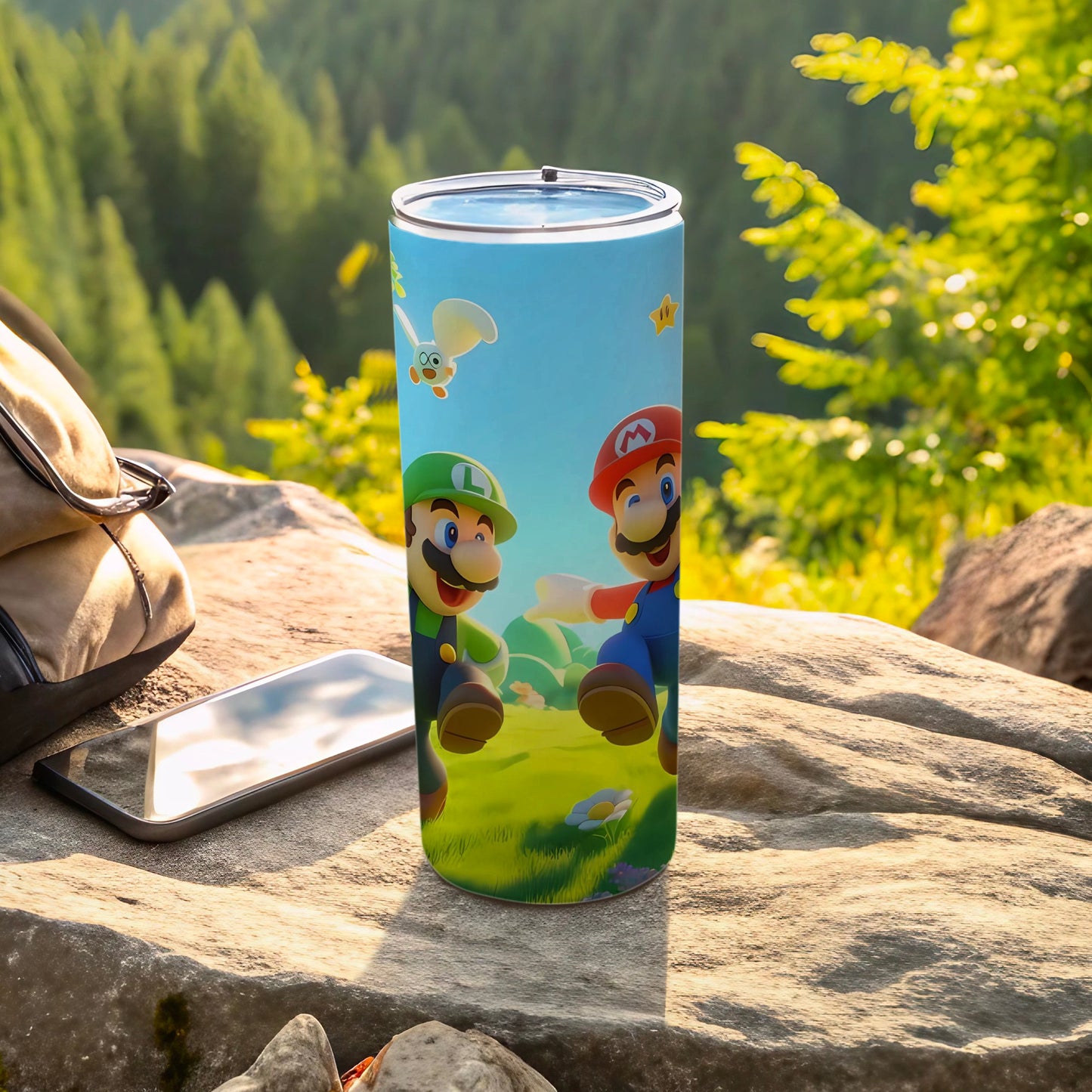 Mario and Luigi Colorful Tumbler for Adventure Lovers