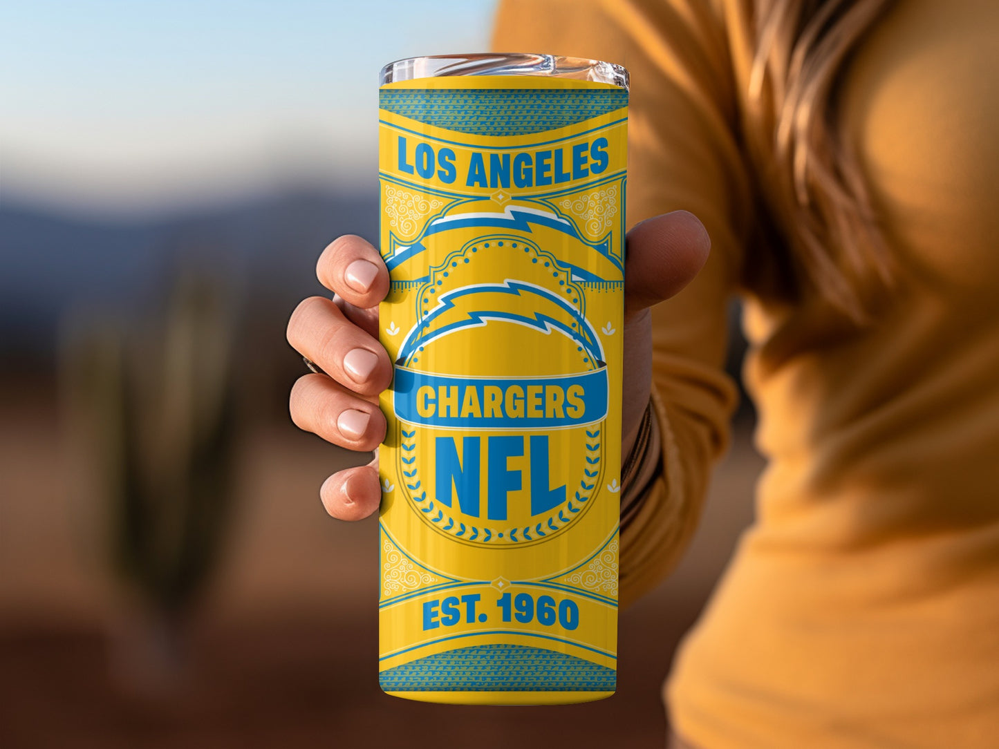 Los Angeles Chargers NFL Est 1960 Team Logo Tumbler