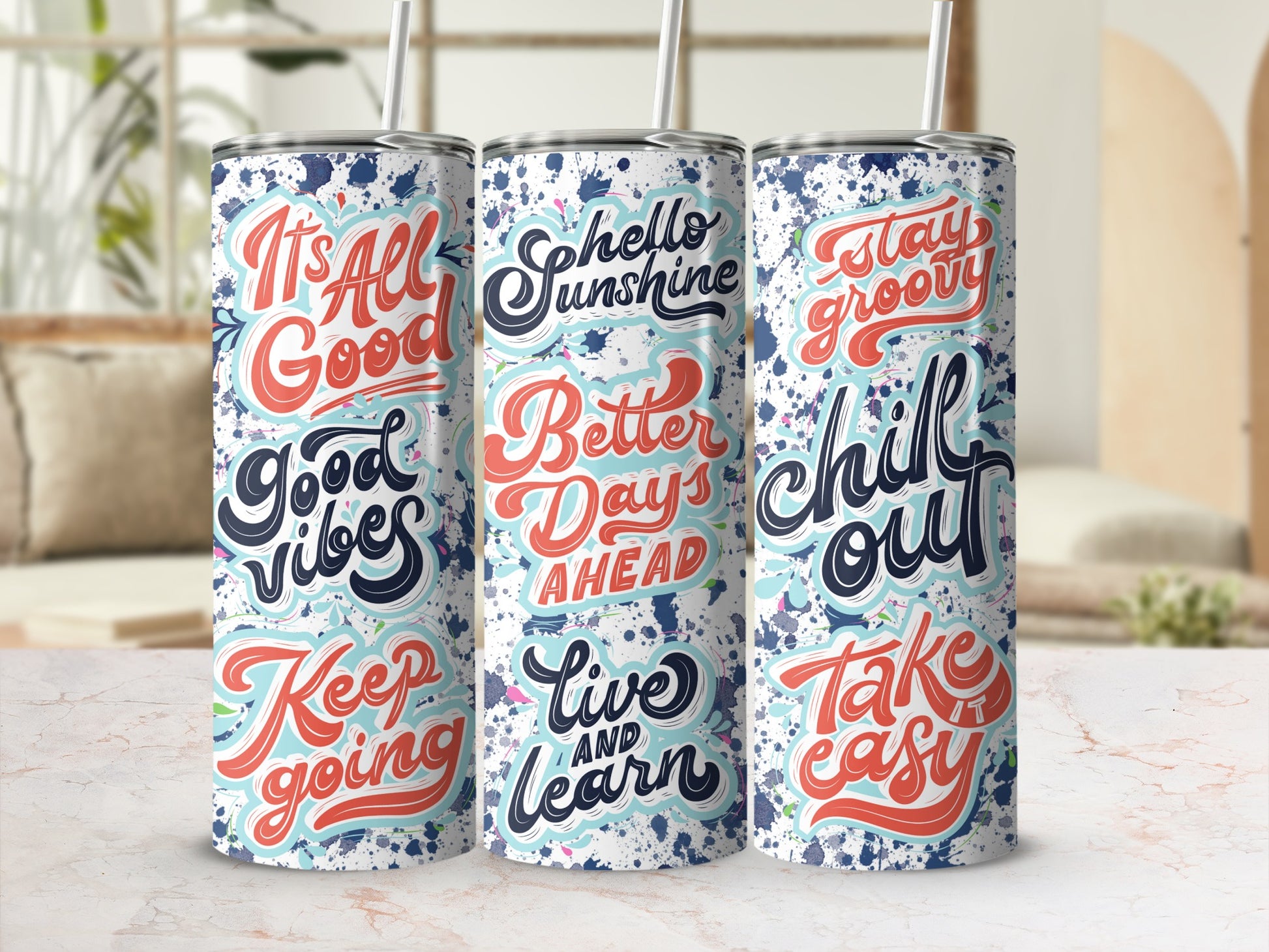 It's All Good Good Vibes Keep Going Hello Sunshine Tumbler