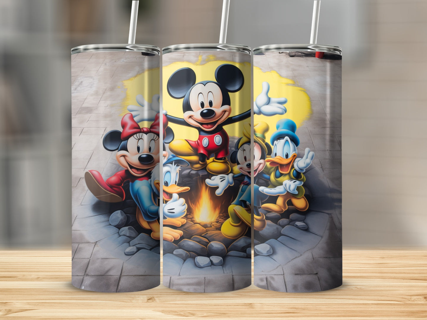 Mickey Mouse Friends Campfire Scene Tumbler