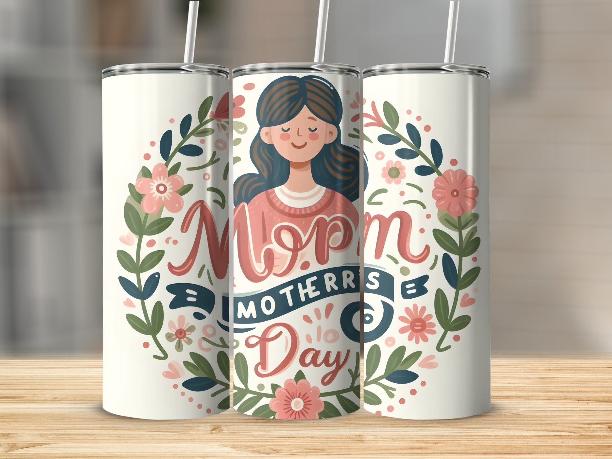 Mom Mother's Day Floral Design Tumbler 20oz