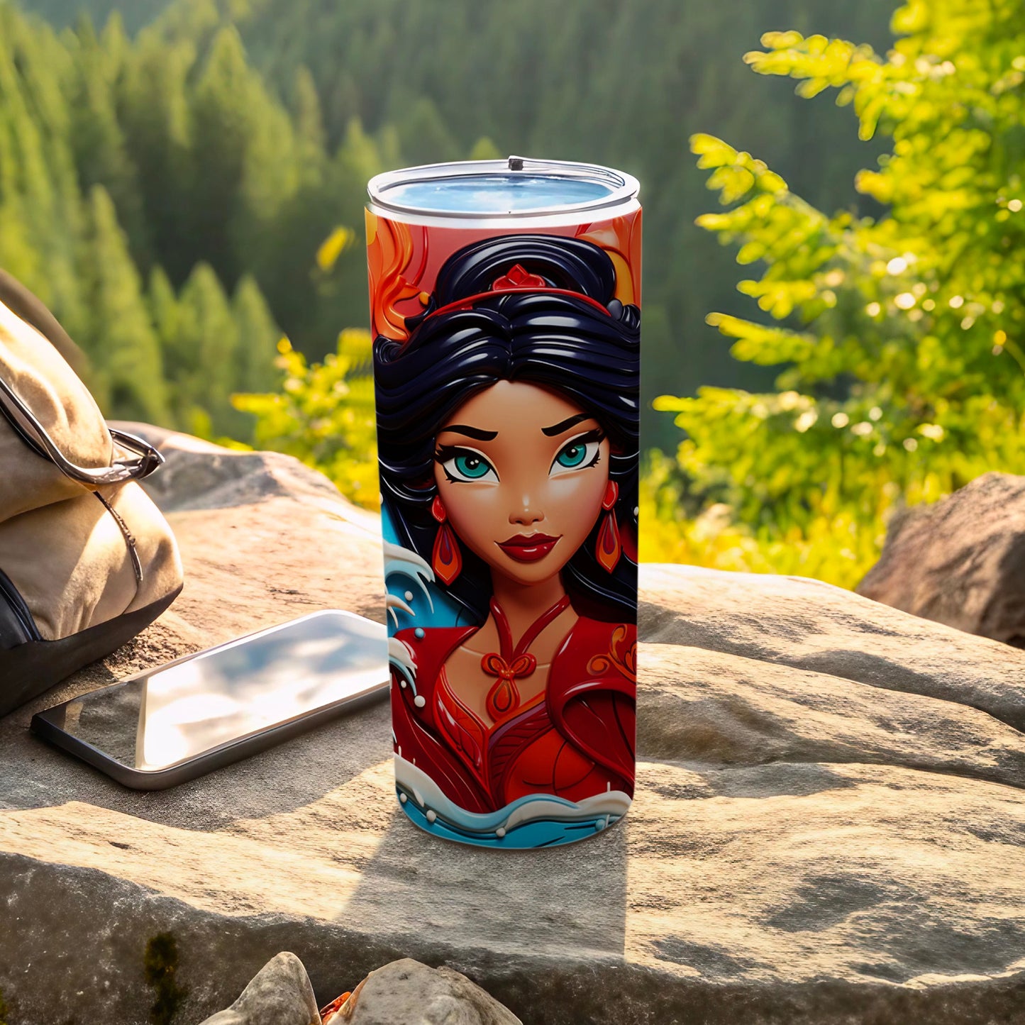 Fantasy Character Artwork Travel Mug for Outdoor Adventures