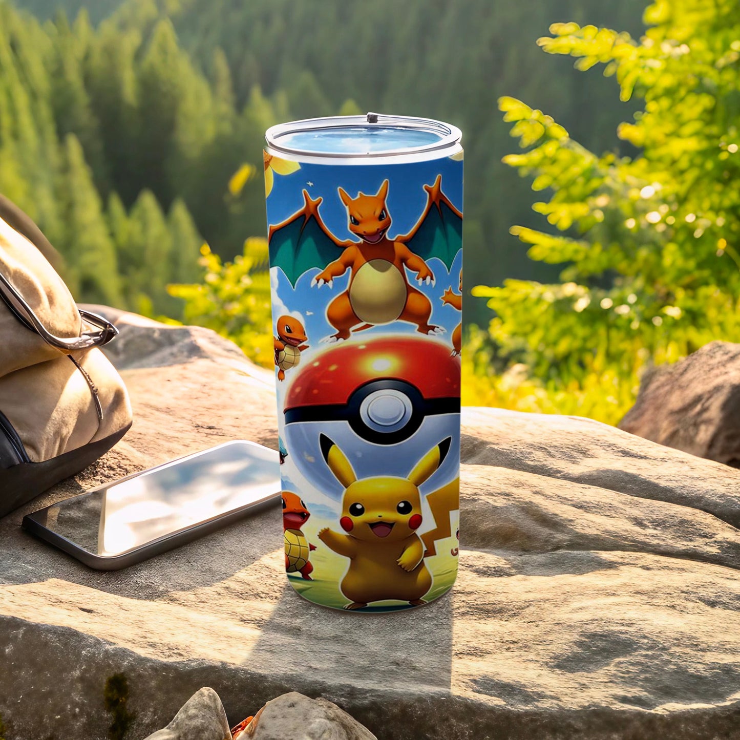 Vibrant Pokémon Characters Travel Tumbler 20oz