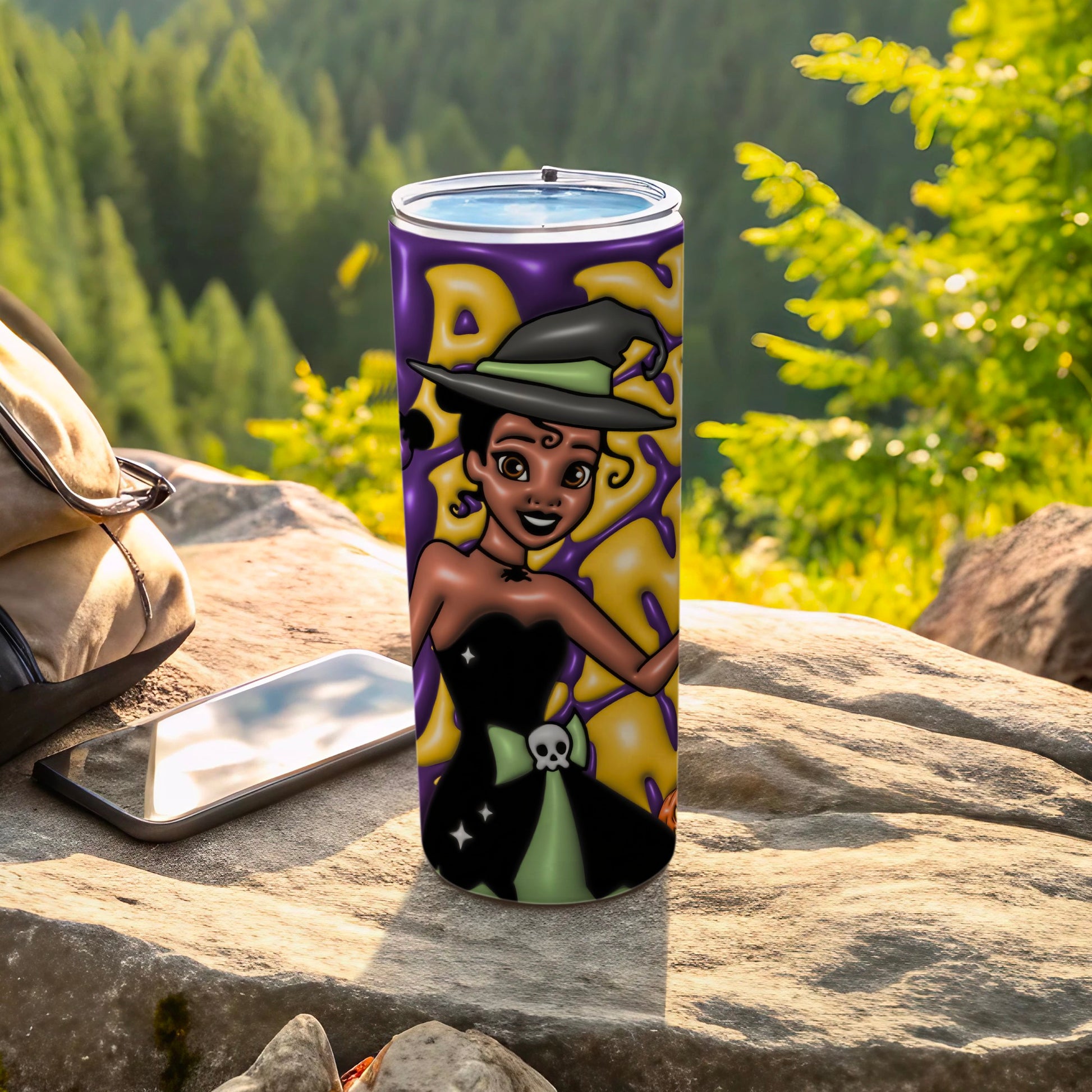 Halloween Witch Themed Insulated Tumbler Cup