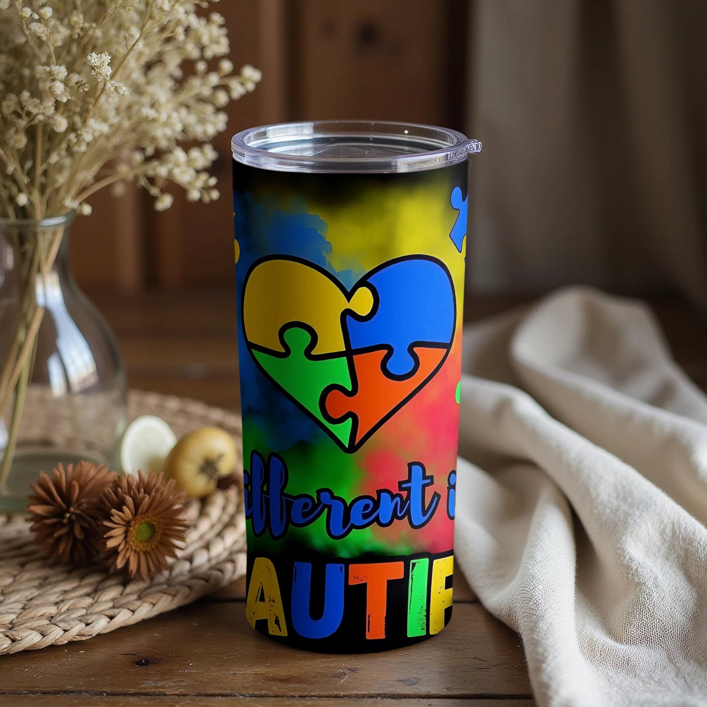 Different Is Beautiful Autism Awareness Tumbler