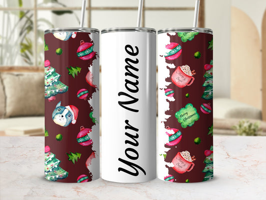 Merry Christmas Design Personalized Tumbler